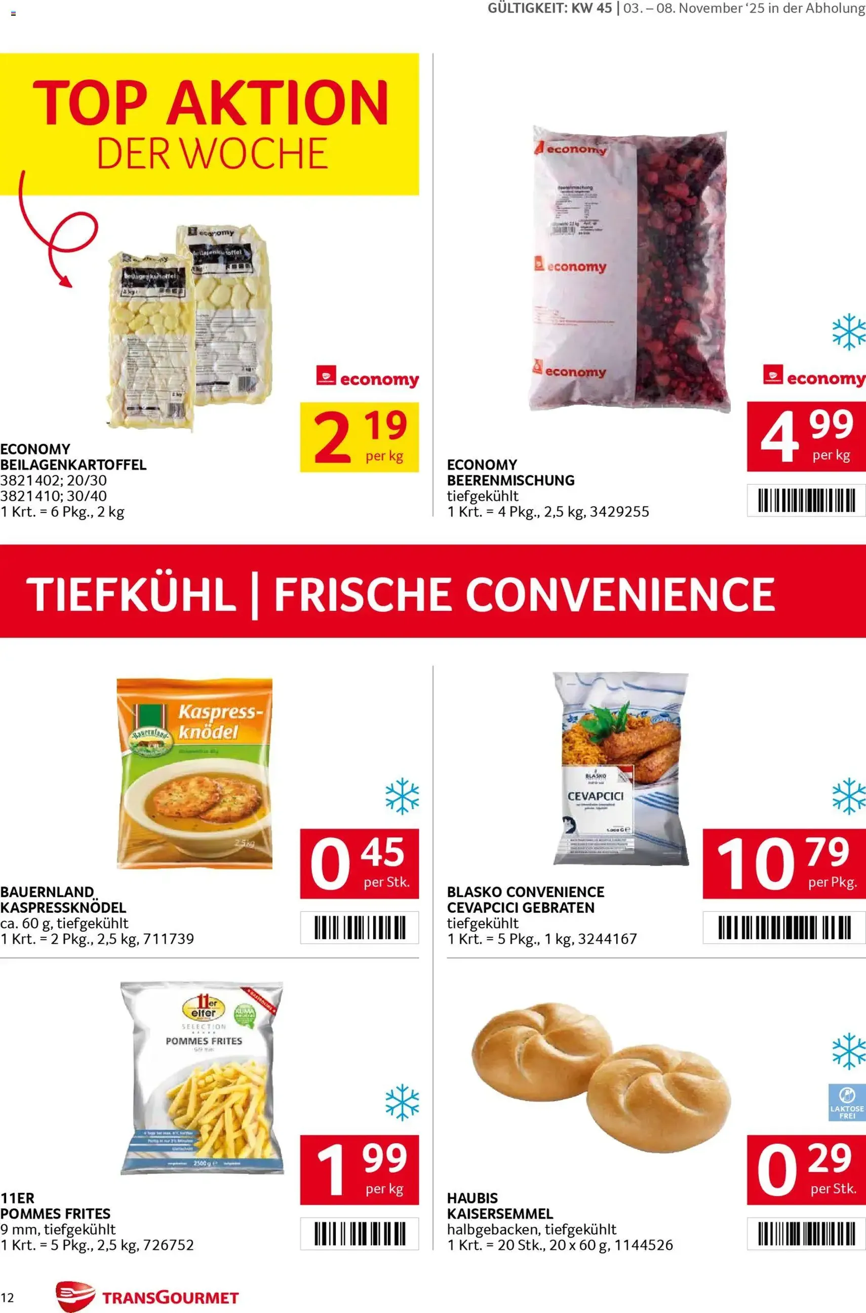 Transgourmet Flugblatt - Gültiger Prospekt ab 03.11.2025, Seite 12 von insgesamt 36