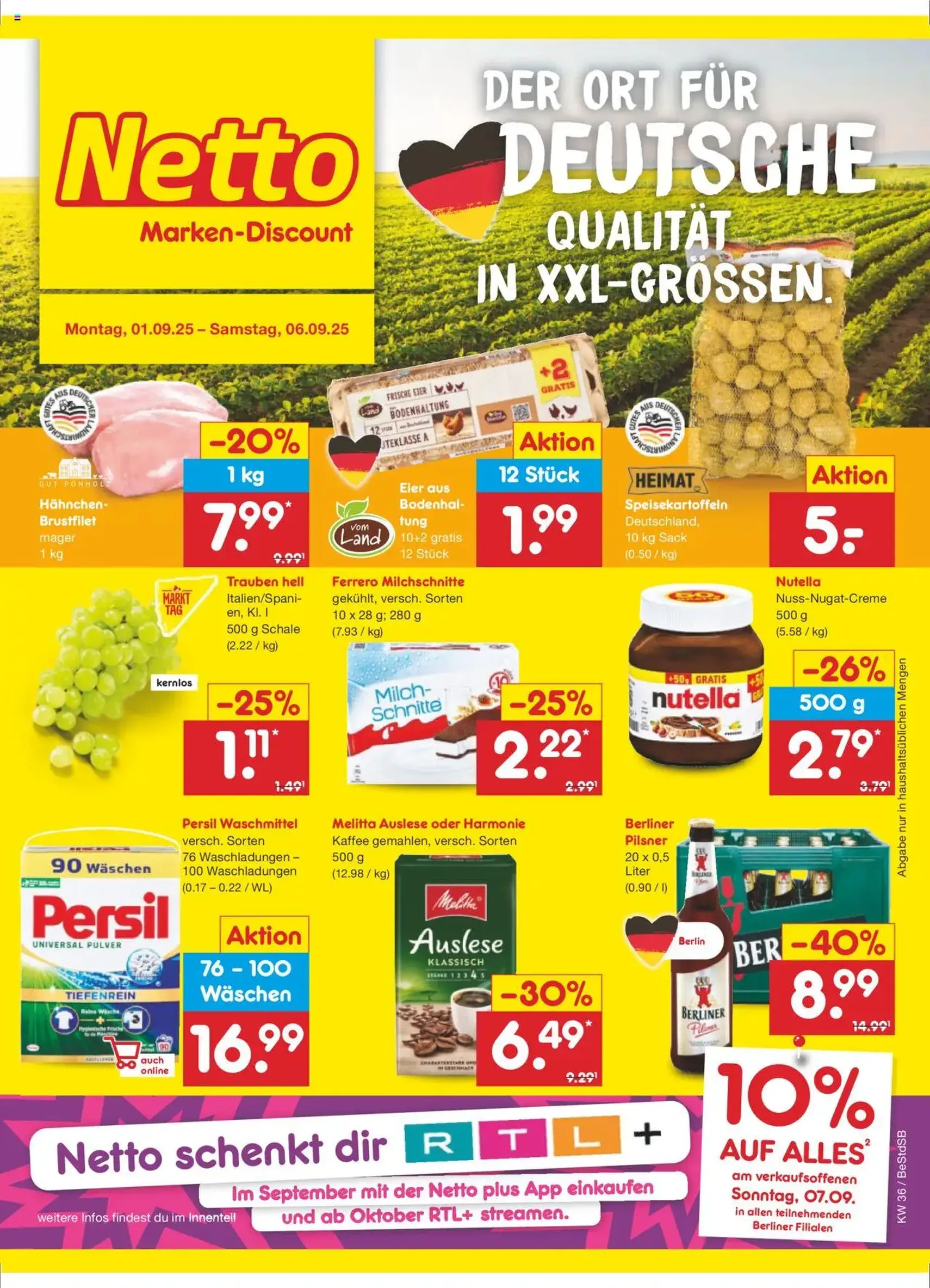 Netto Marken-Discount Prospekt - Gültiger Prospekt ab 01.09.2025, Seite 1 von insgesamt 65 Netto Marken-Discount Prospekt - Gültiger Prospekt ab 01.09.2025, Seite 1 von insgesamt 65