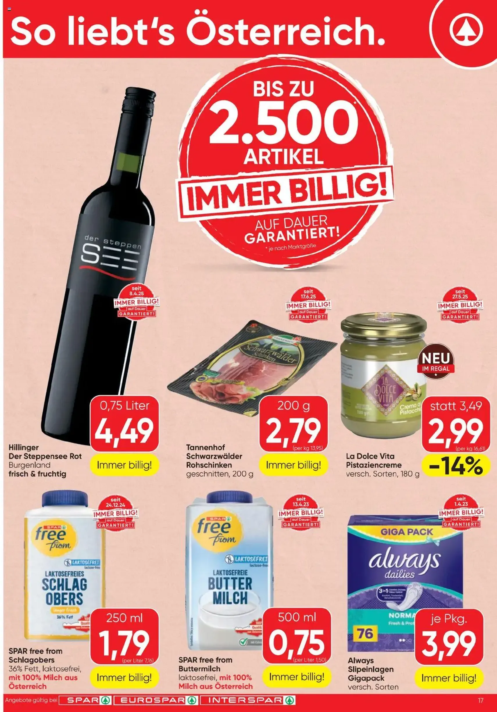 Spar Flugblatt - Gültiger Prospekt ab 14.08.2025, Seite 17 von insgesamt 20