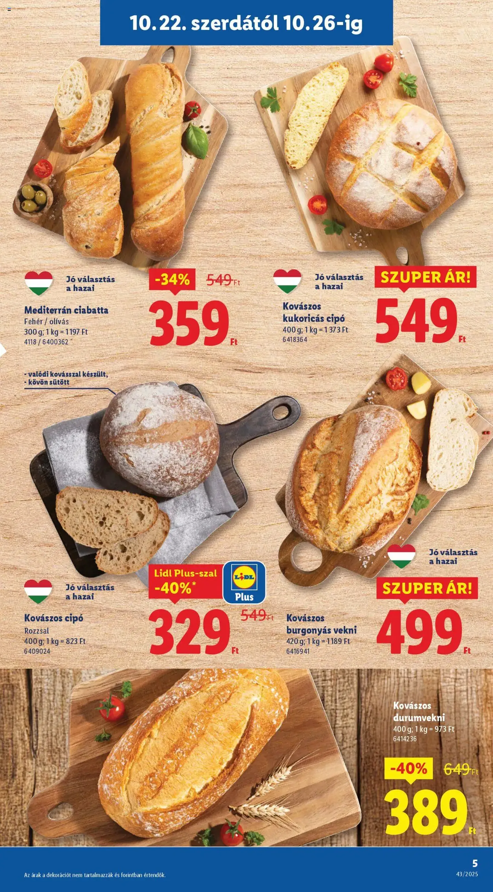 Lidl Akciós újság - 2025.10.22. érvényes szórólap 5 oldal 64 oldalból Lidl Akciós újság - 2025.10.22. érvényes szórólap 5 oldal 64 oldalból