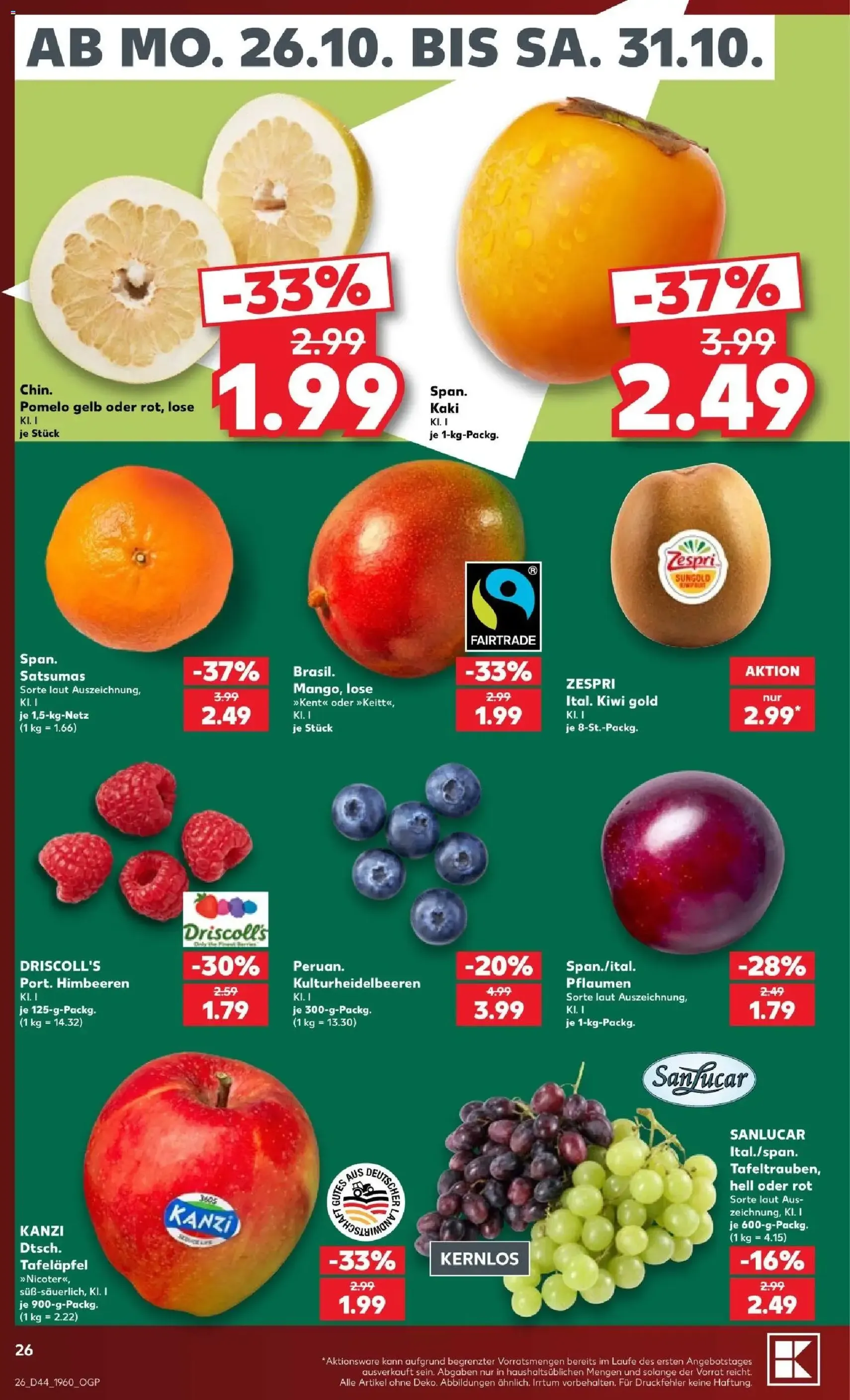 Kaufland Prospekt - Gültiger Prospekt ab 26.10.2026, Seite 26 von insgesamt 76
