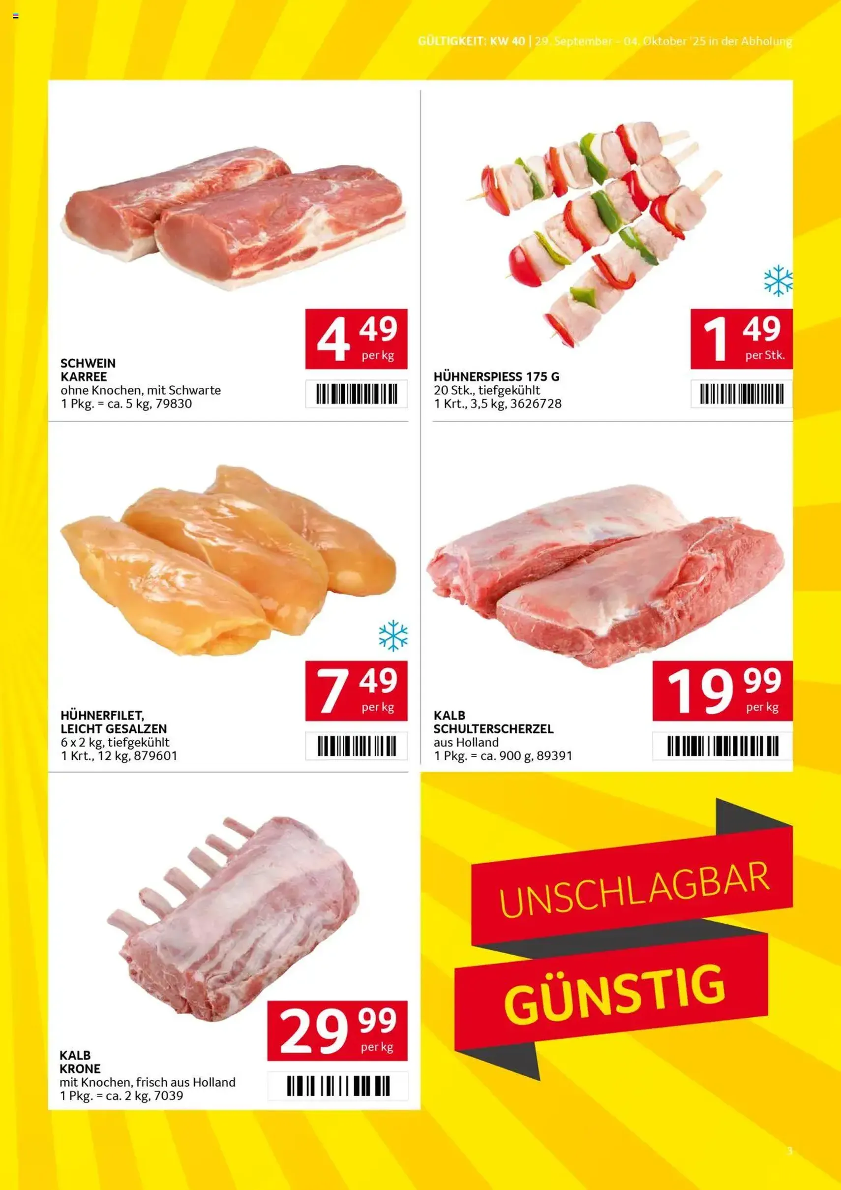 Transgourmet Flugblatt - Gültiger Prospekt ab 28.09.2025, Seite 3 von insgesamt 27