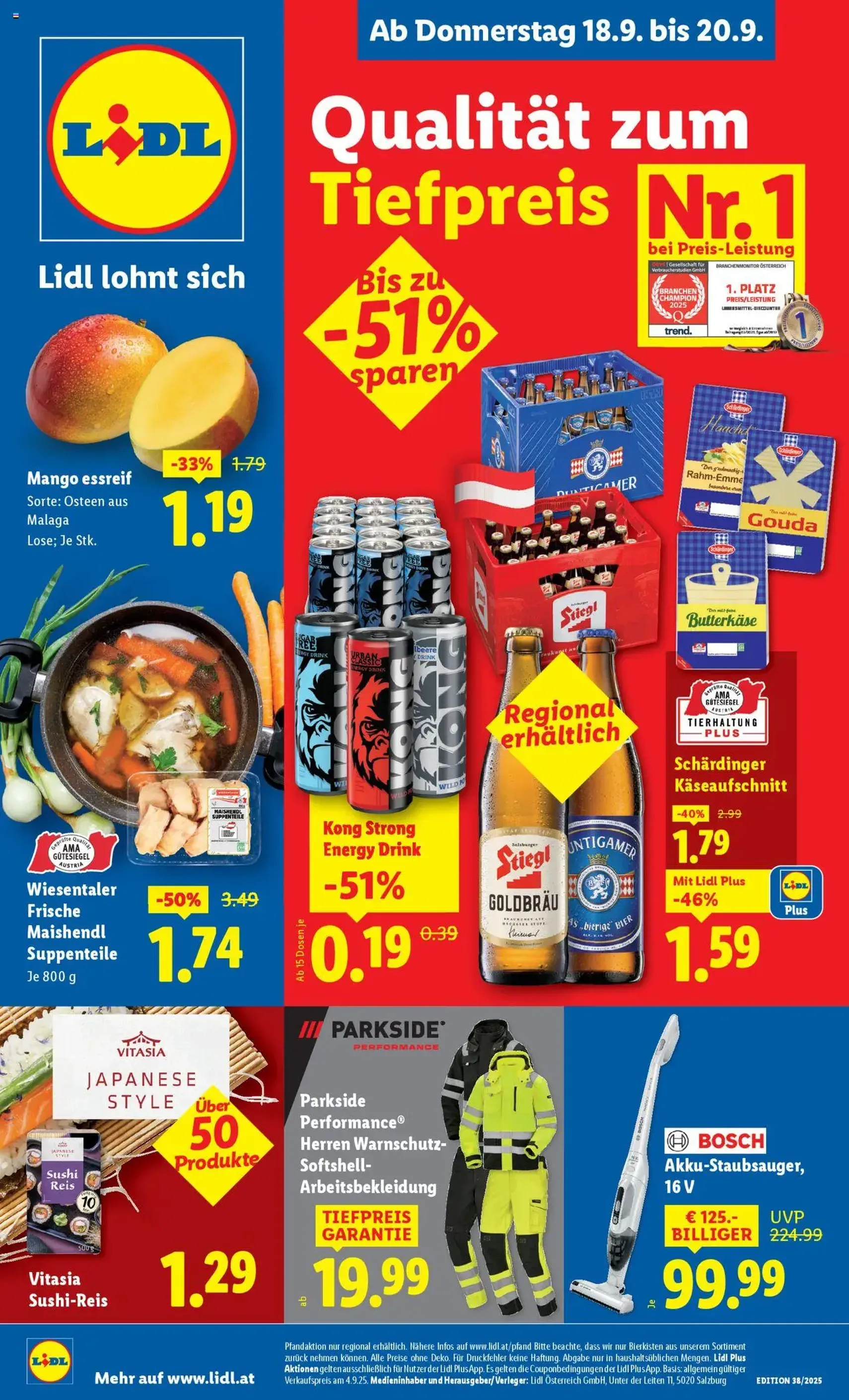 Lidl Flugblatt - Gültiger Prospekt ab 18.09.2025, Seite 1 von insgesamt 44