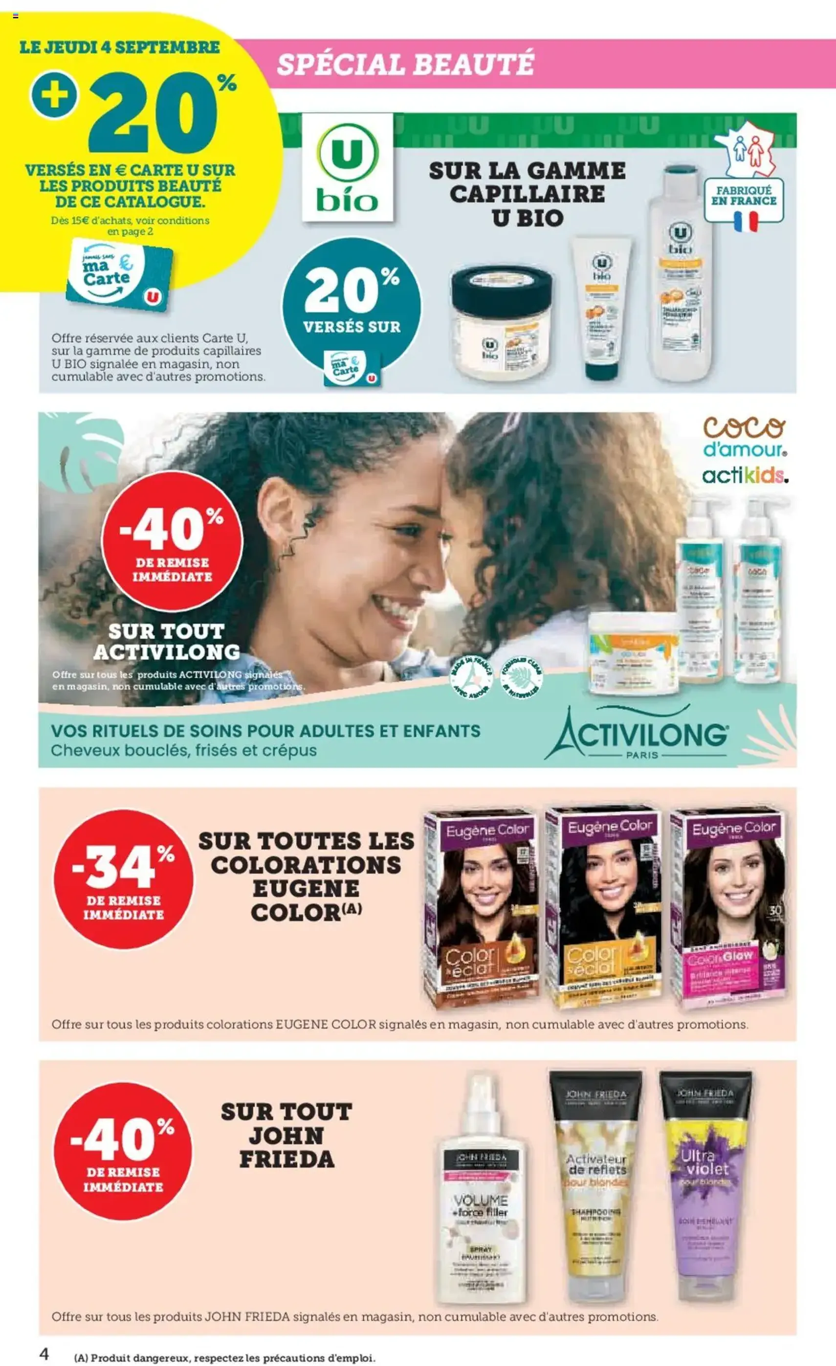 Super U catalogue - brochure valable à partir du 02/09/2025, page 4 sur 52 Super U catalogue - brochure valable à partir du 02/09/2025, page 4 sur 52