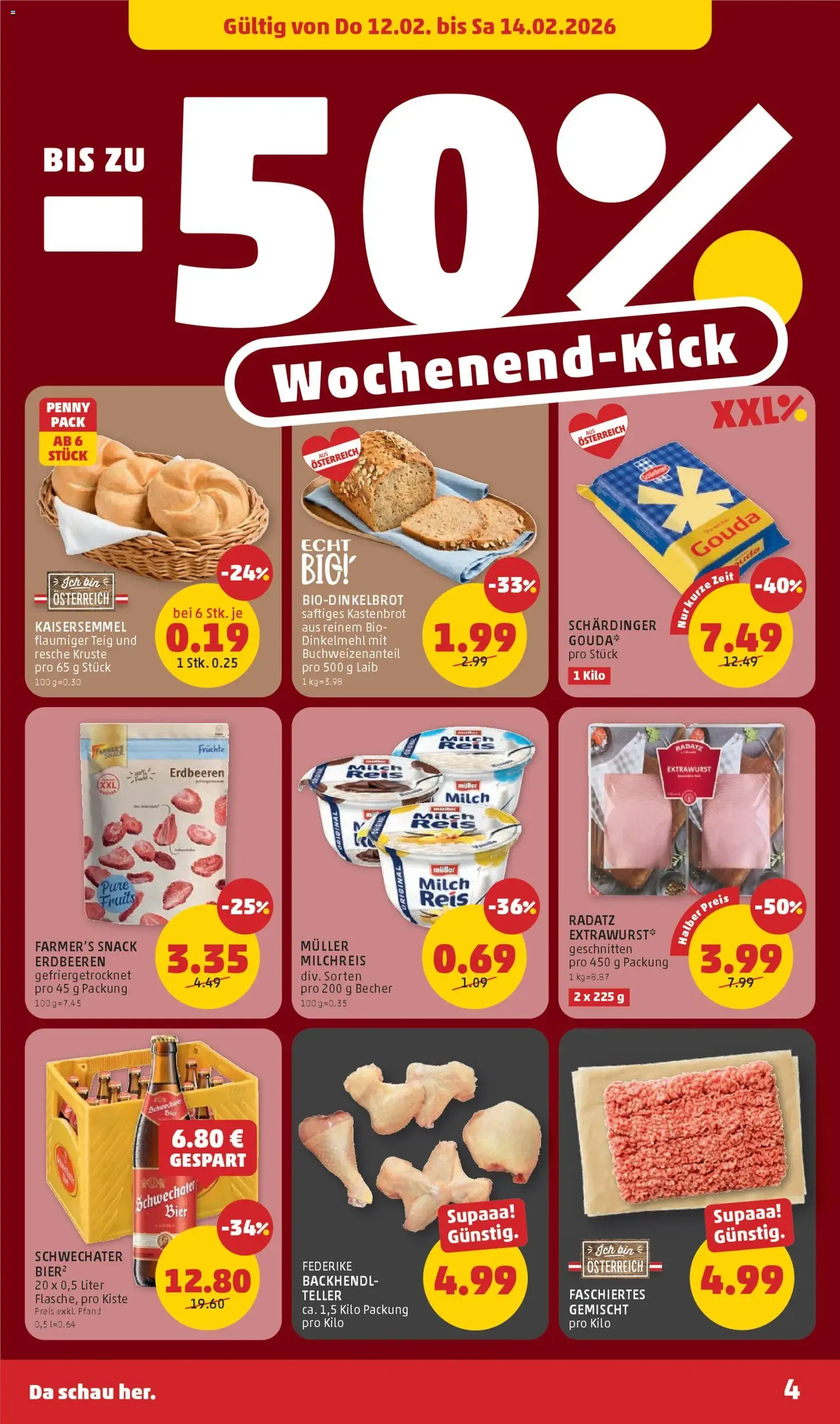 Penny Markt Flugblatt - Gültiger Prospekt ab 12.02.2026, Seite 4 von insgesamt 32