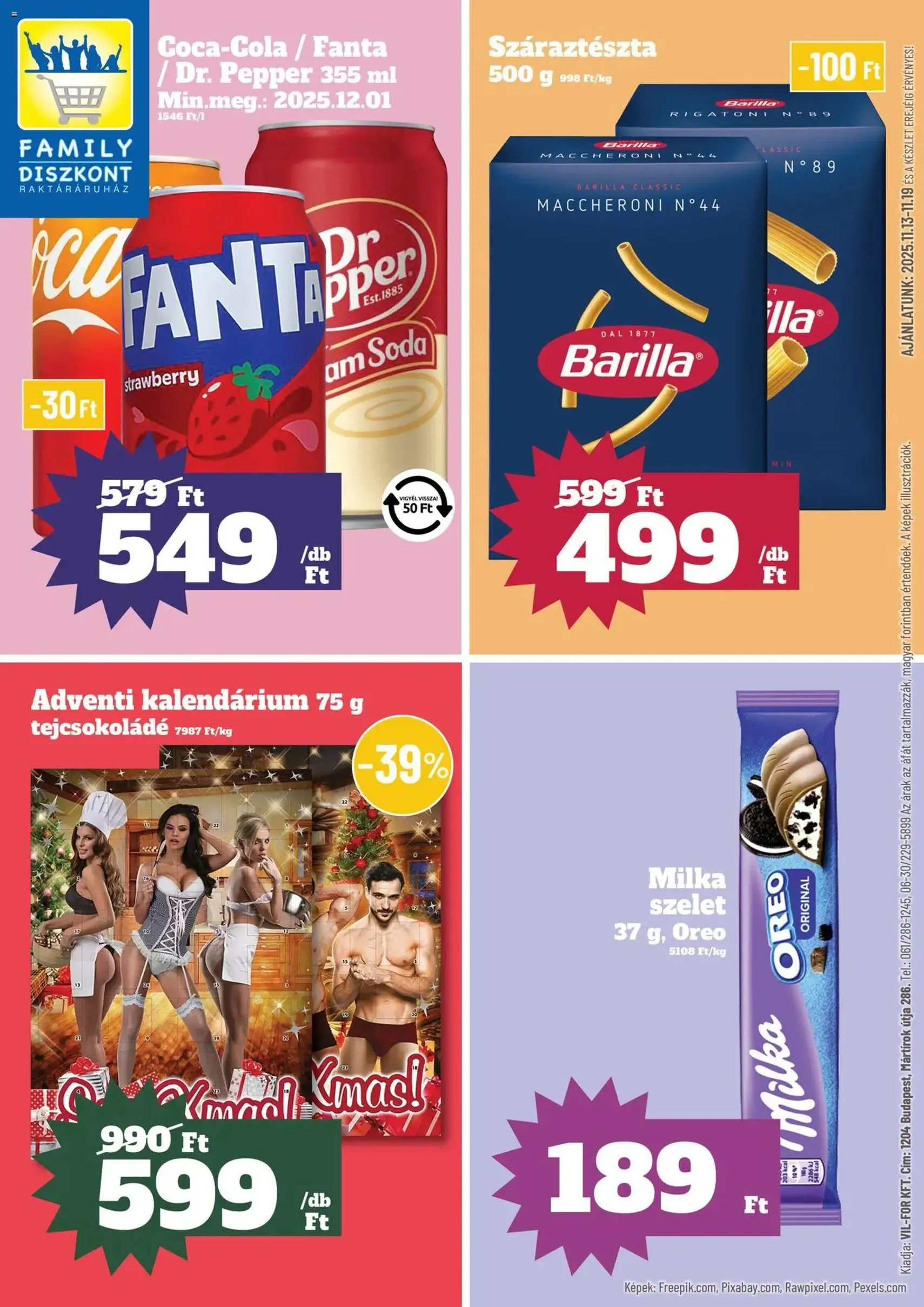 Family Diszkont Akciós újság - 2025.11.13. érvényes szórólap 1 oldal 29 oldalból
