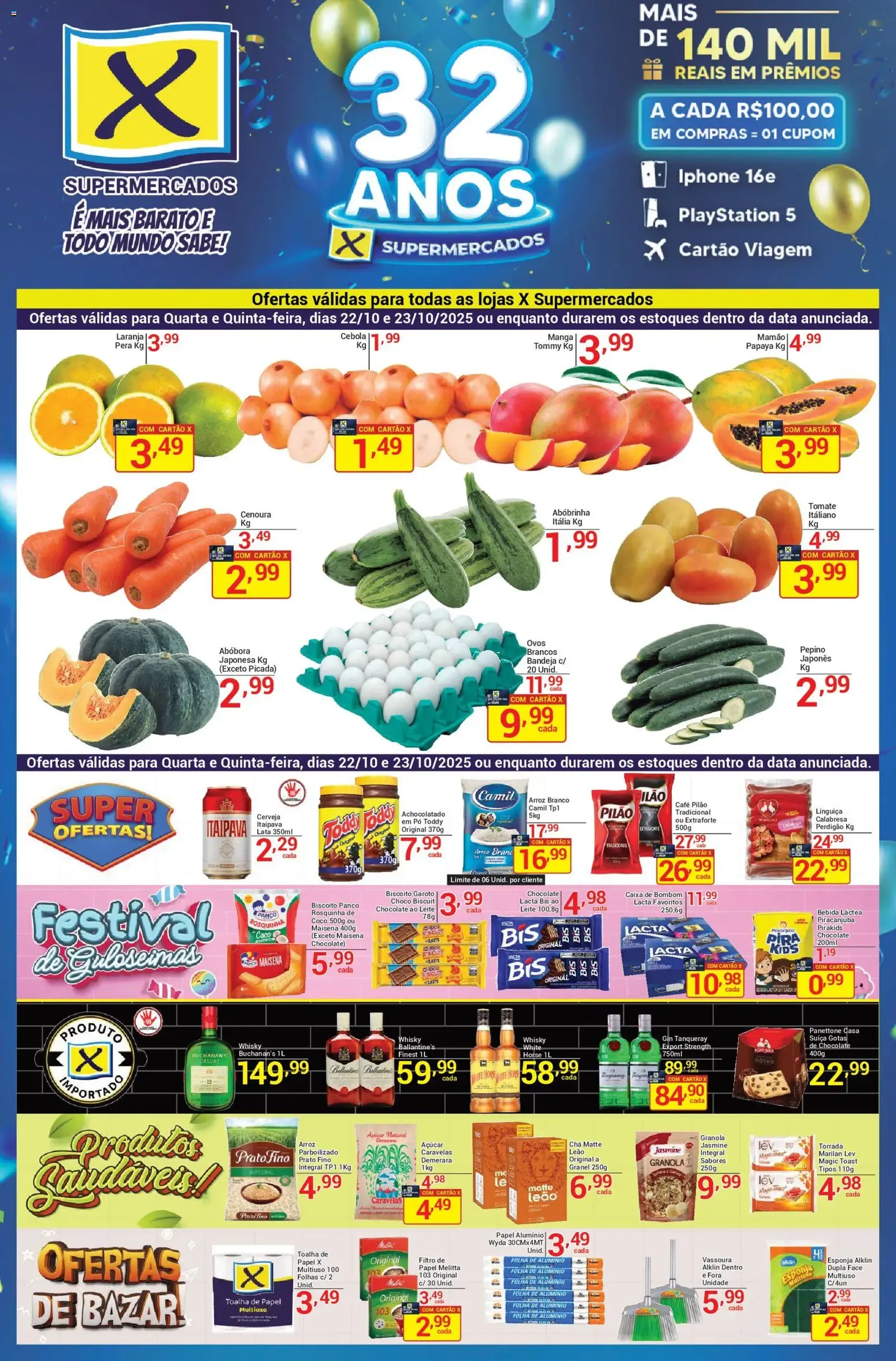 X Supermercados - Ofertas da semana - folheto válido a partir de 22/10/2025 página 1 de 2