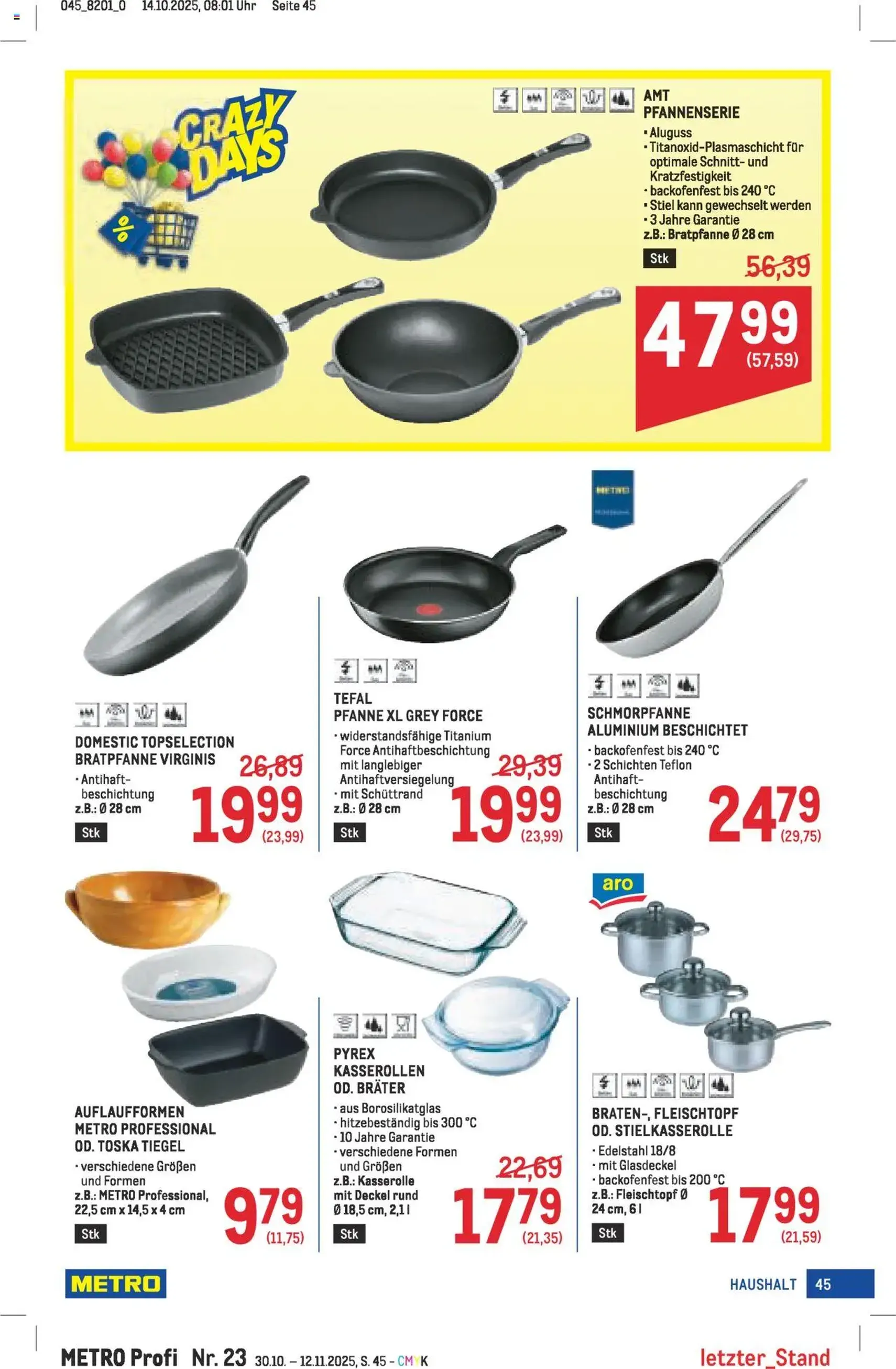 Metro angebote Profi - Gültiger Prospekt ab 30.10.2025, Seite 45 von insgesamt 64 Metro angebote Profi - Gültiger Prospekt ab 30.10.2025, Seite 45 von insgesamt 64