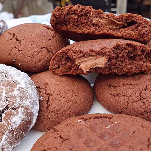 Plnené čokoládové koláčiky - krok prípravy 1