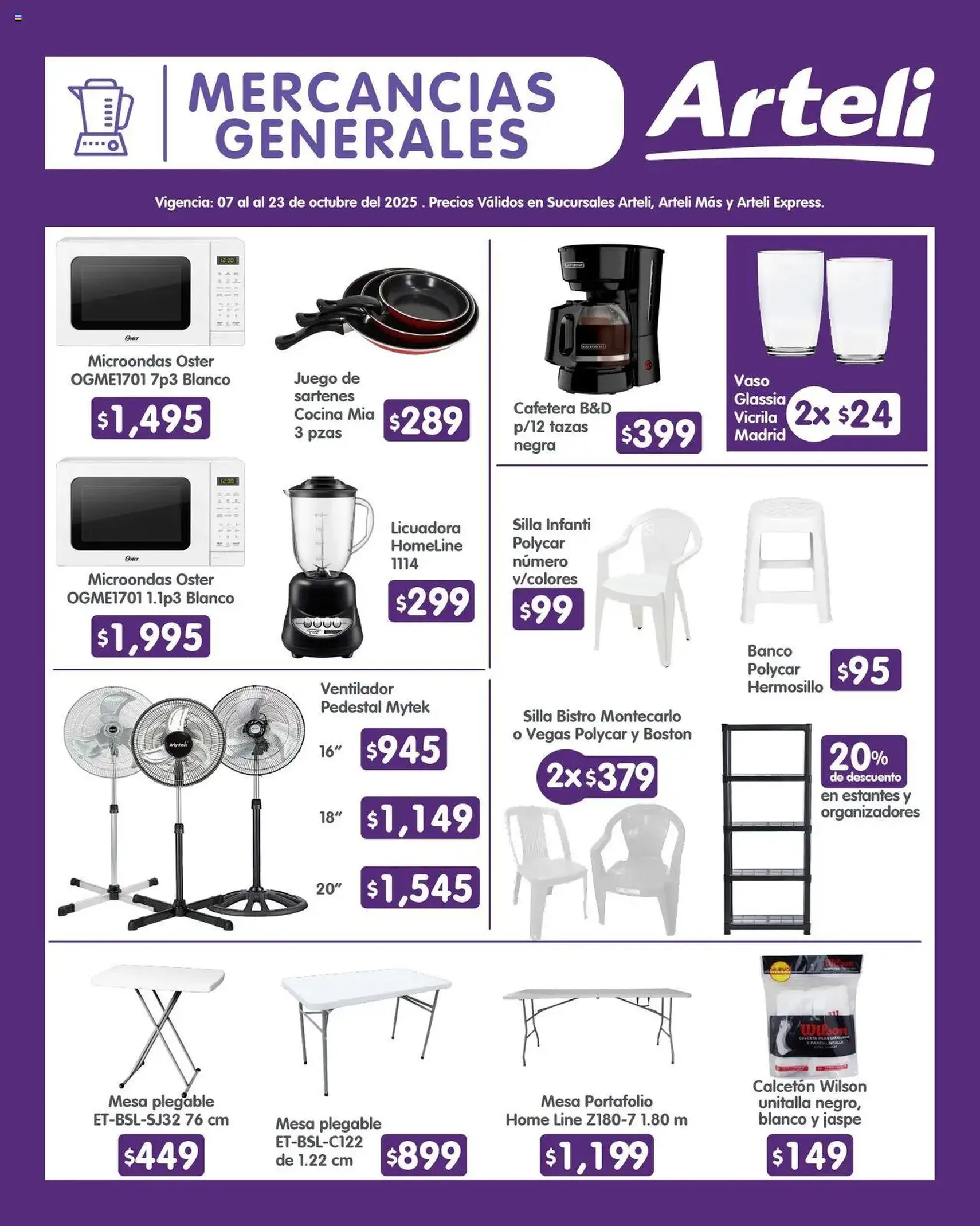 Arteli - Folleto Quincenal - folleto válido desde 07/10/2025 página 17 de 18 Arteli - Folleto Quincenal - folleto válido desde 07/10/2025 página 17 de 18