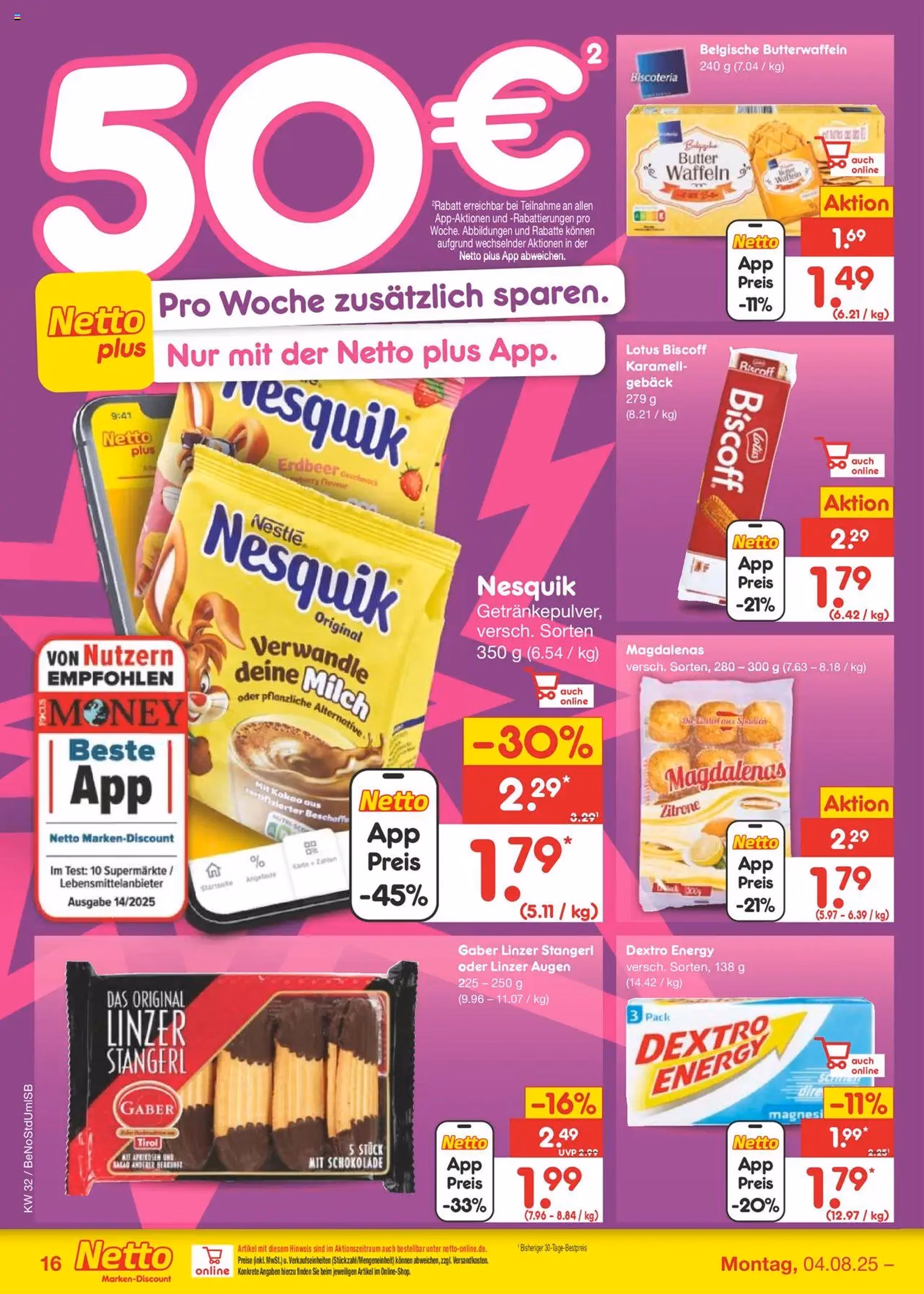 Netto Marken-Discount Prospekt - Gültiger Prospekt ab 04.08.2025, Seite 20 von insgesamt 61 Netto Marken-Discount Prospekt - Gültiger Prospekt ab 04.08.2025, Seite 20 von insgesamt 61