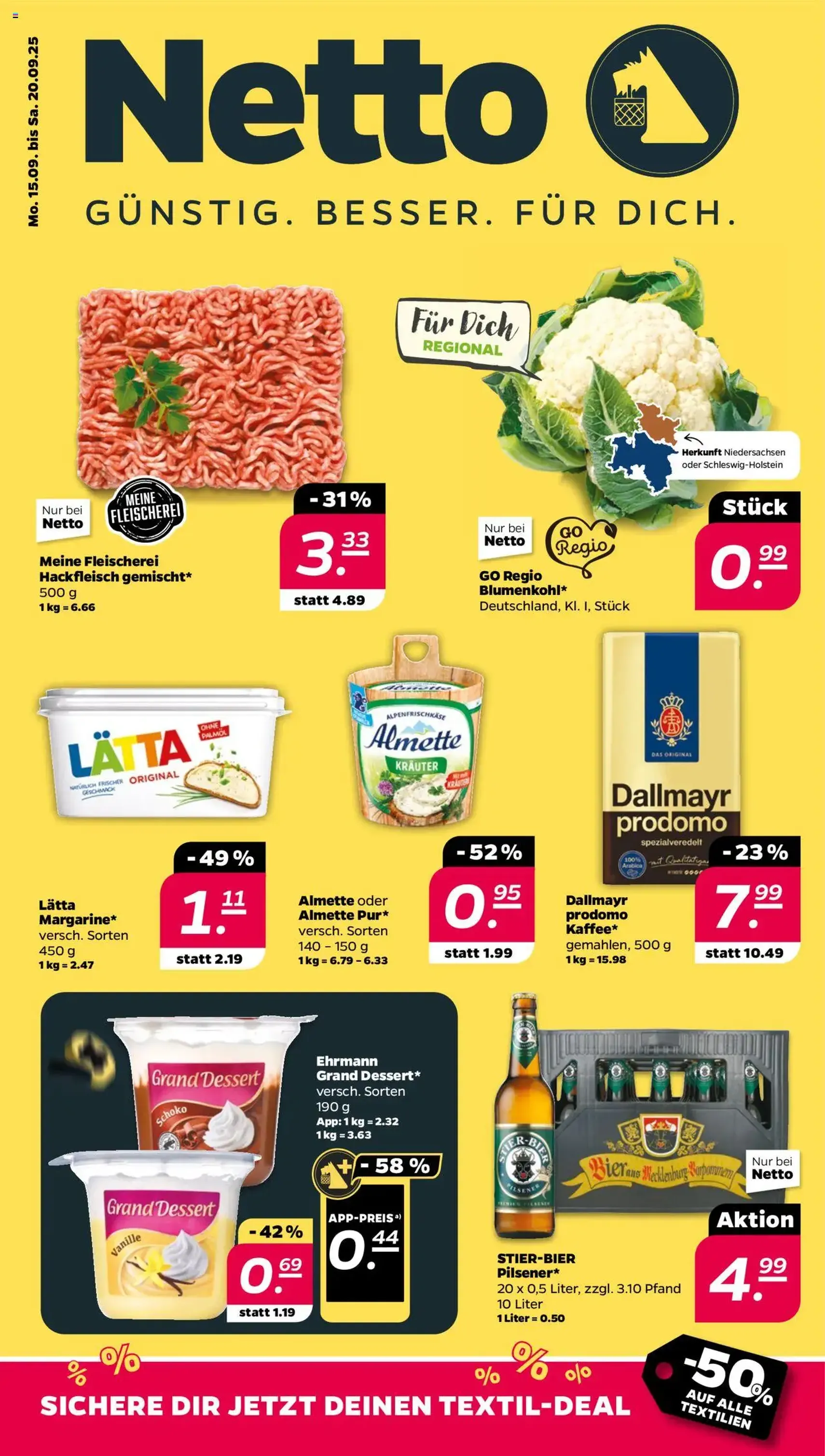 Netto Prospekt - Gültiger Prospekt ab 15.09.2025, Seite 1 von insgesamt 33 Netto Prospekt - Gültiger Prospekt ab 15.09.2025, Seite 1 von insgesamt 33