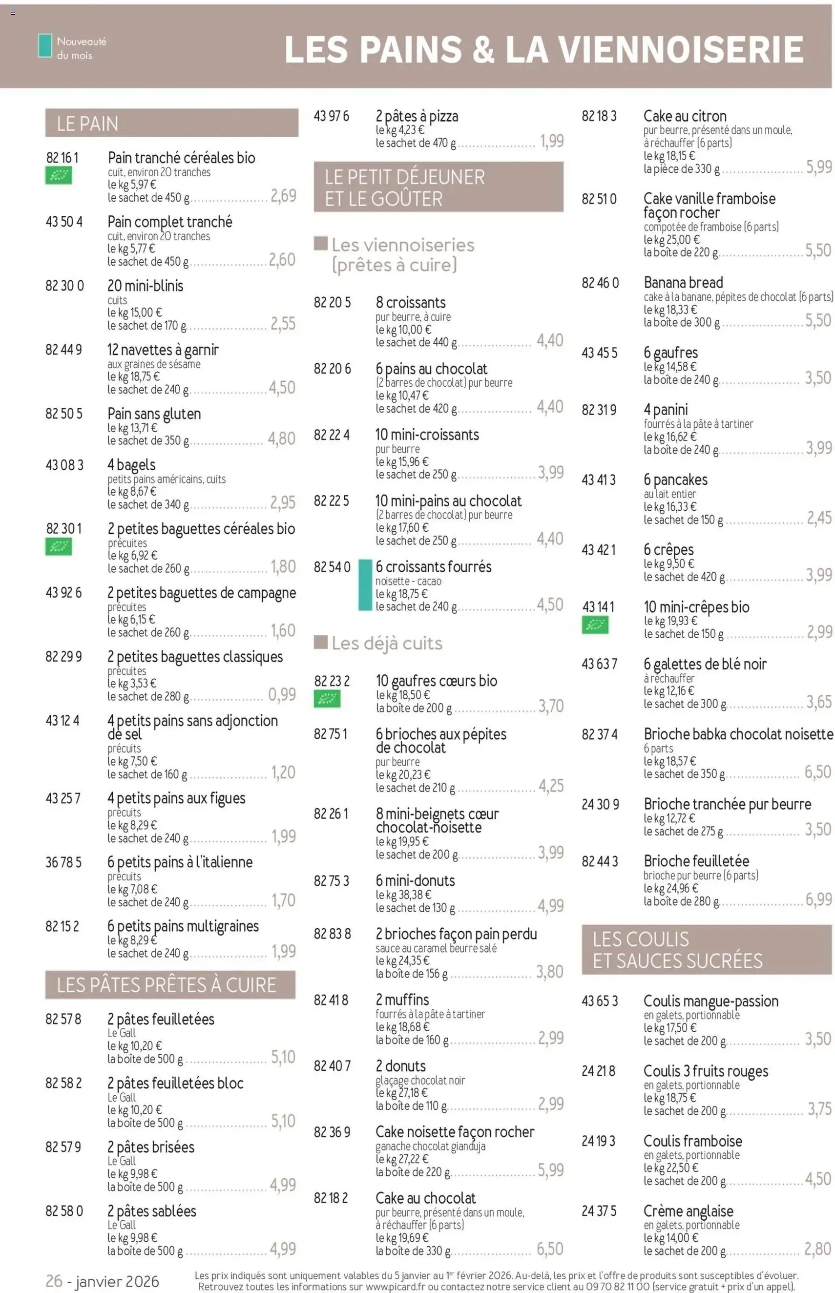 Picard catalogue - brochure valable à partir du 05/01/2026, page 26 sur 36