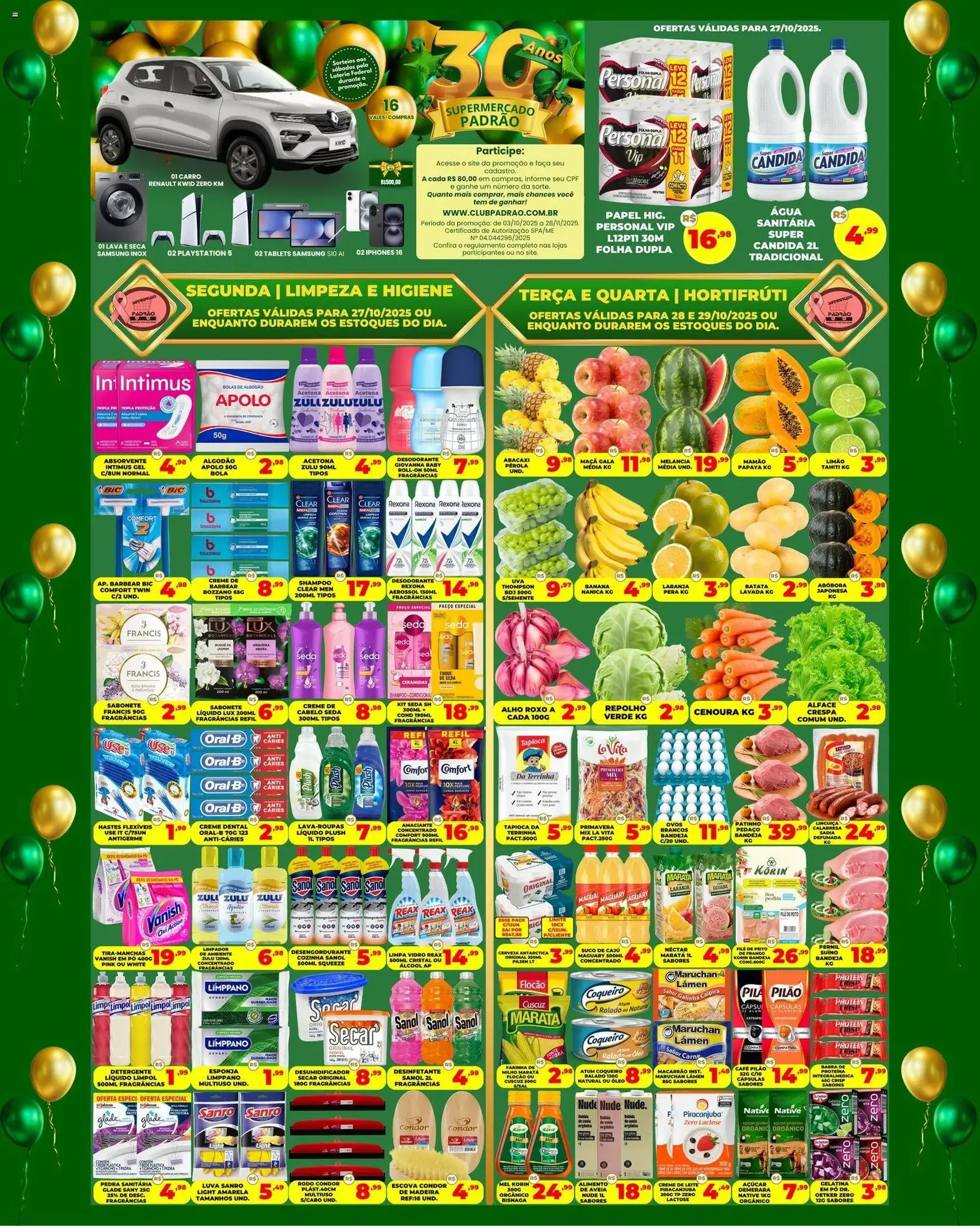 Supermercado Padrão - Ofertas da semana - folheto válido a partir de 27/10/2025 página 1 de 2