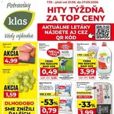 Klas leták - náhľad letáku platný od 21.09.2026