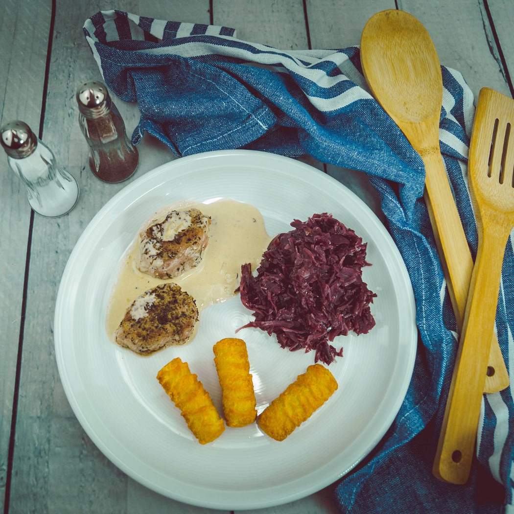 Filetto di maiale con salsa al formaggio