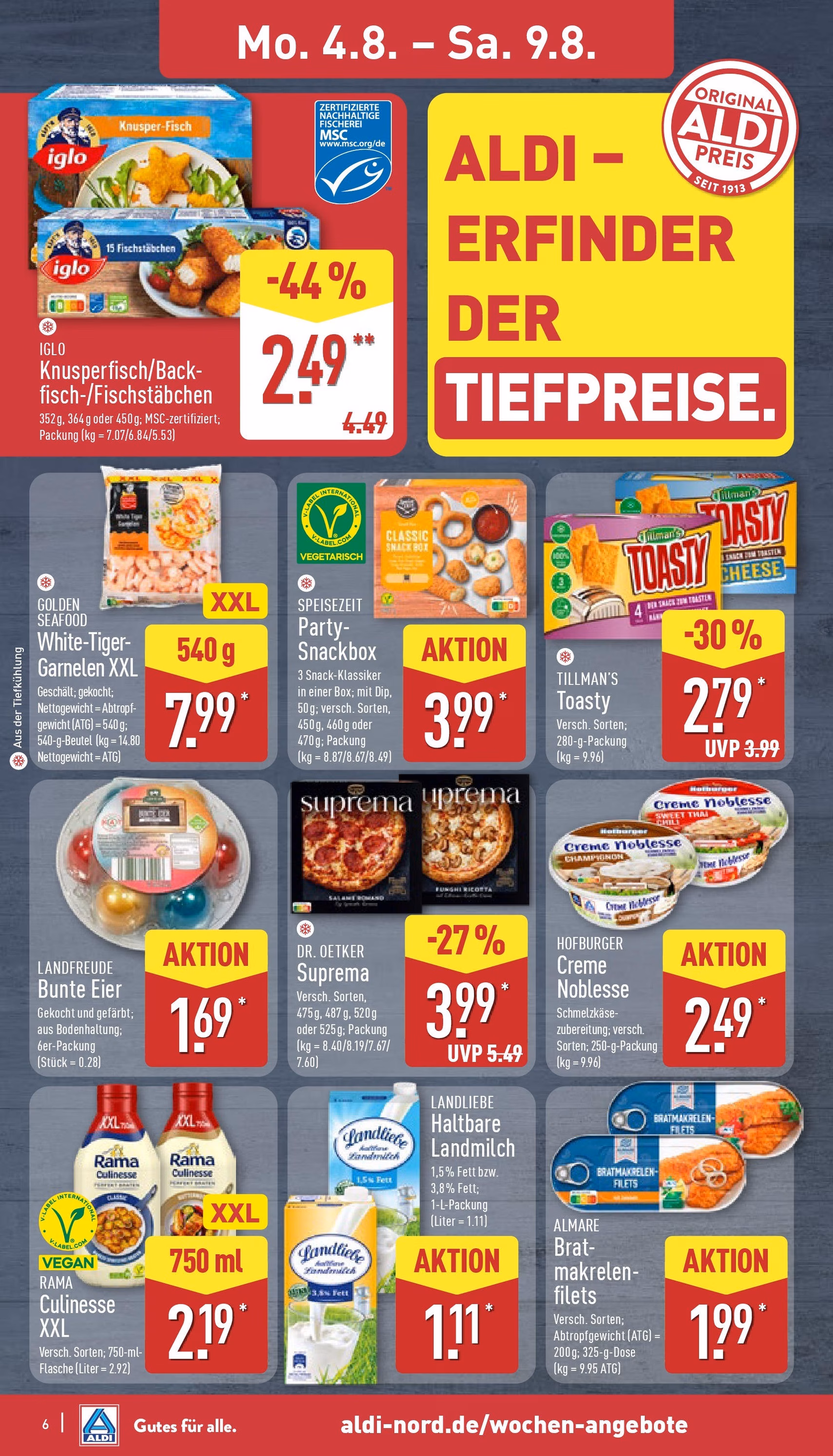 Aldi Prospekt - Gültiger Prospekt ab 04.08.2025, Seite 6 von insgesamt 45