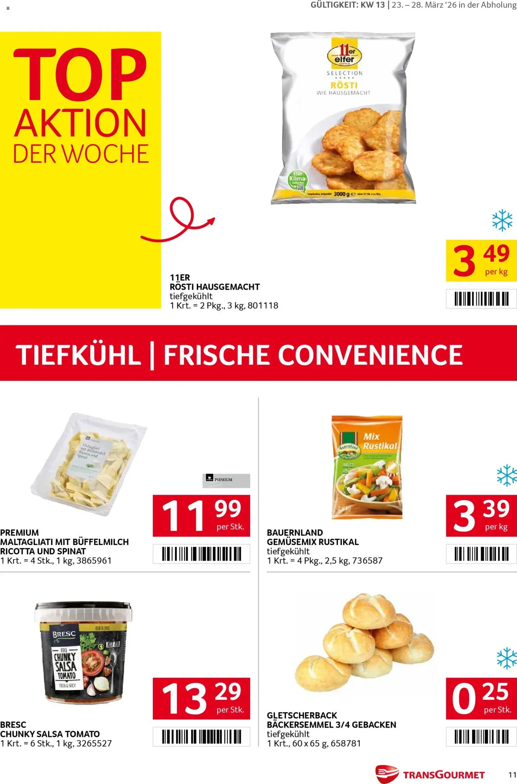 Transgourmet Flugblatt - Gültiger Prospekt ab 23.03.2026, Seite 11 von insgesamt 32