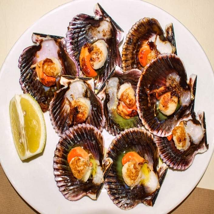 Receta de vieiras a la parrilla