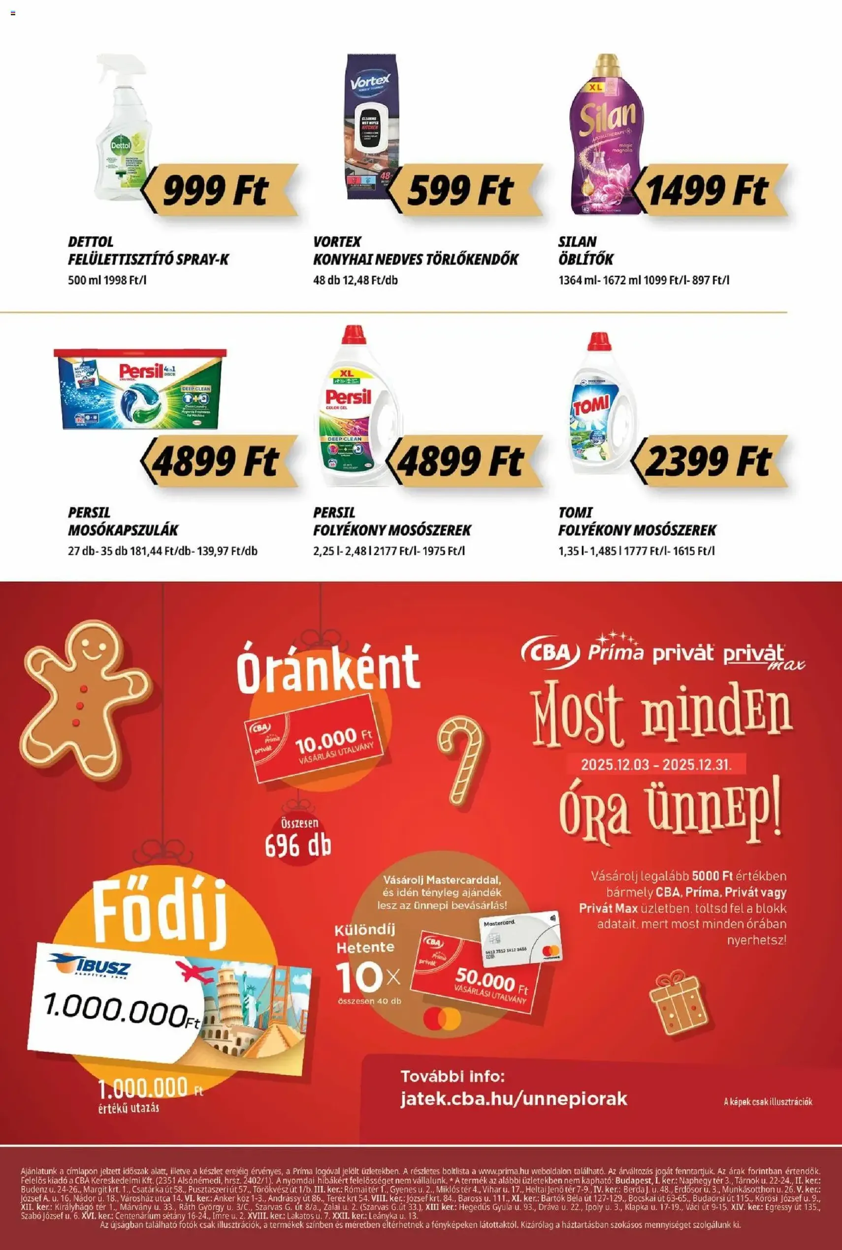 CBA Príma Akciós újság - 2025.12.11. érvényes szórólap 16 oldal 16 oldalból