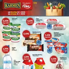 KARMEN CBA leták - náhľad letáku platný od 08.01.2026