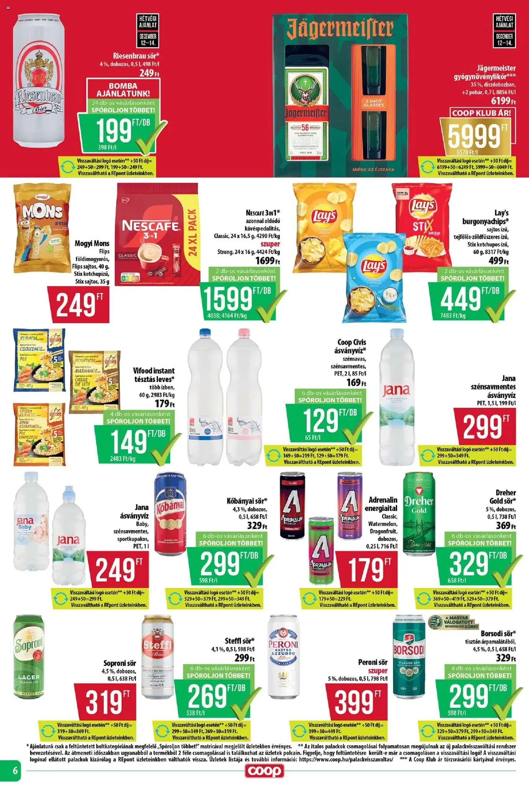 COOP Szolnok Akciós újság - 2025.12.11. érvényes szórólap 6 oldal 8 oldalból