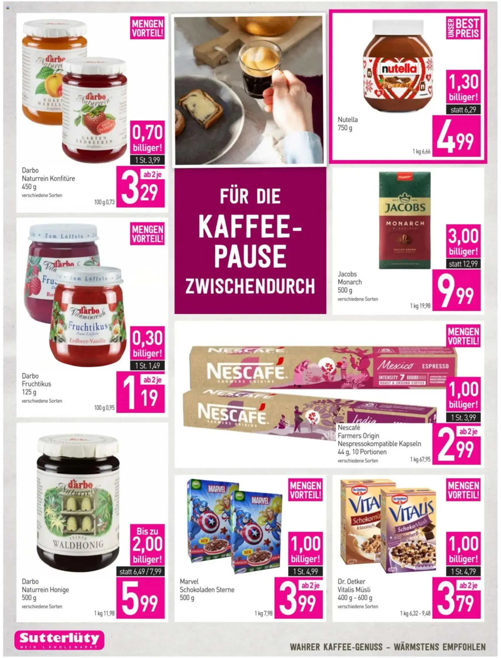 Sutterlüty Flugblatt - Gültiger Prospekt ab 05.11.2025, Seite 2 von insgesamt 24