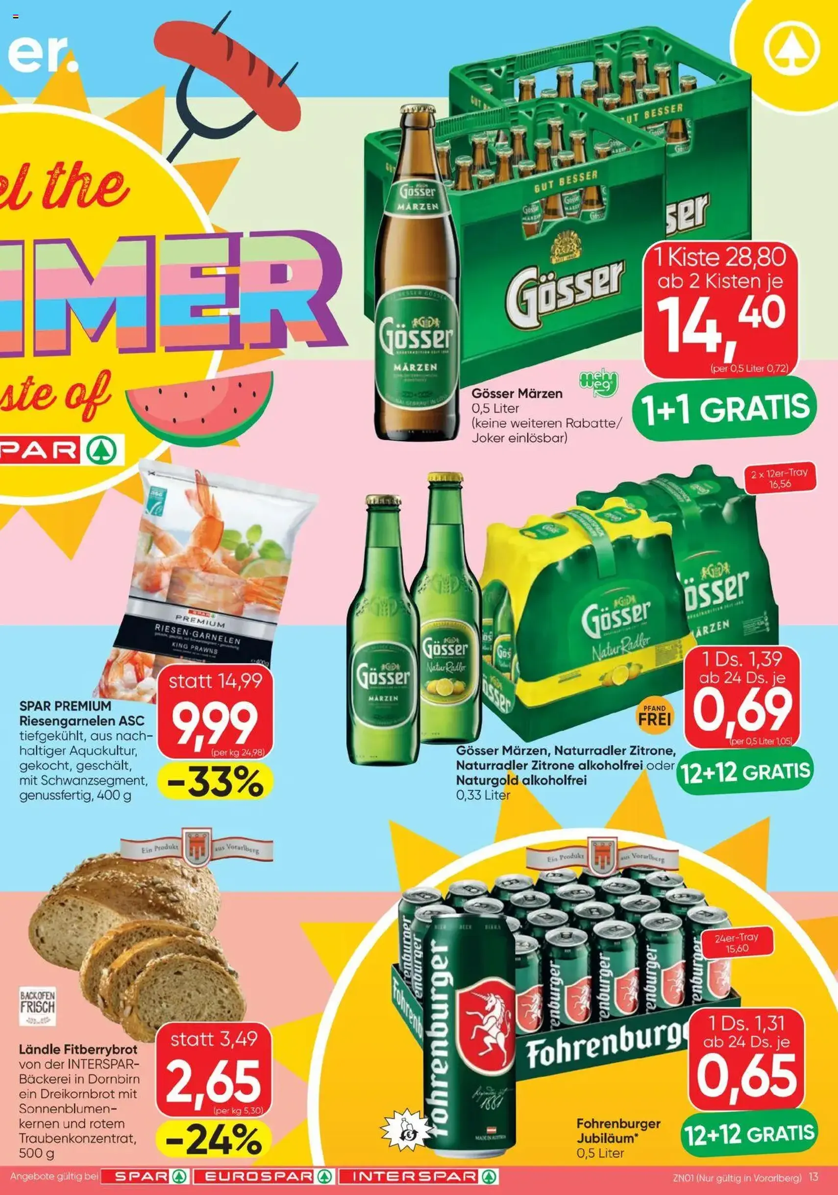 Spar Flugblatt - Gültiger Prospekt ab 31.07.2025, Seite 13 von insgesamt 20 Spar Flugblatt - Gültiger Prospekt ab 31.07.2025, Seite 13 von insgesamt 20