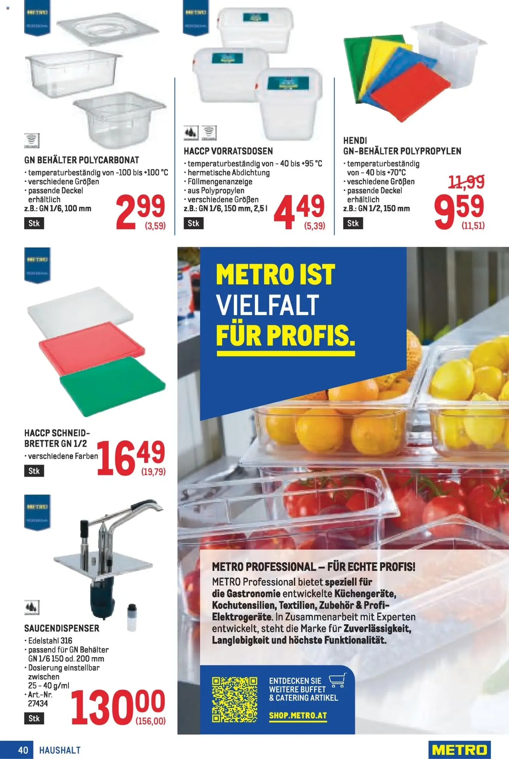 Metro angebote Profi - Gültiger Prospekt ab 05.03.2026, Seite 40 von insgesamt 72