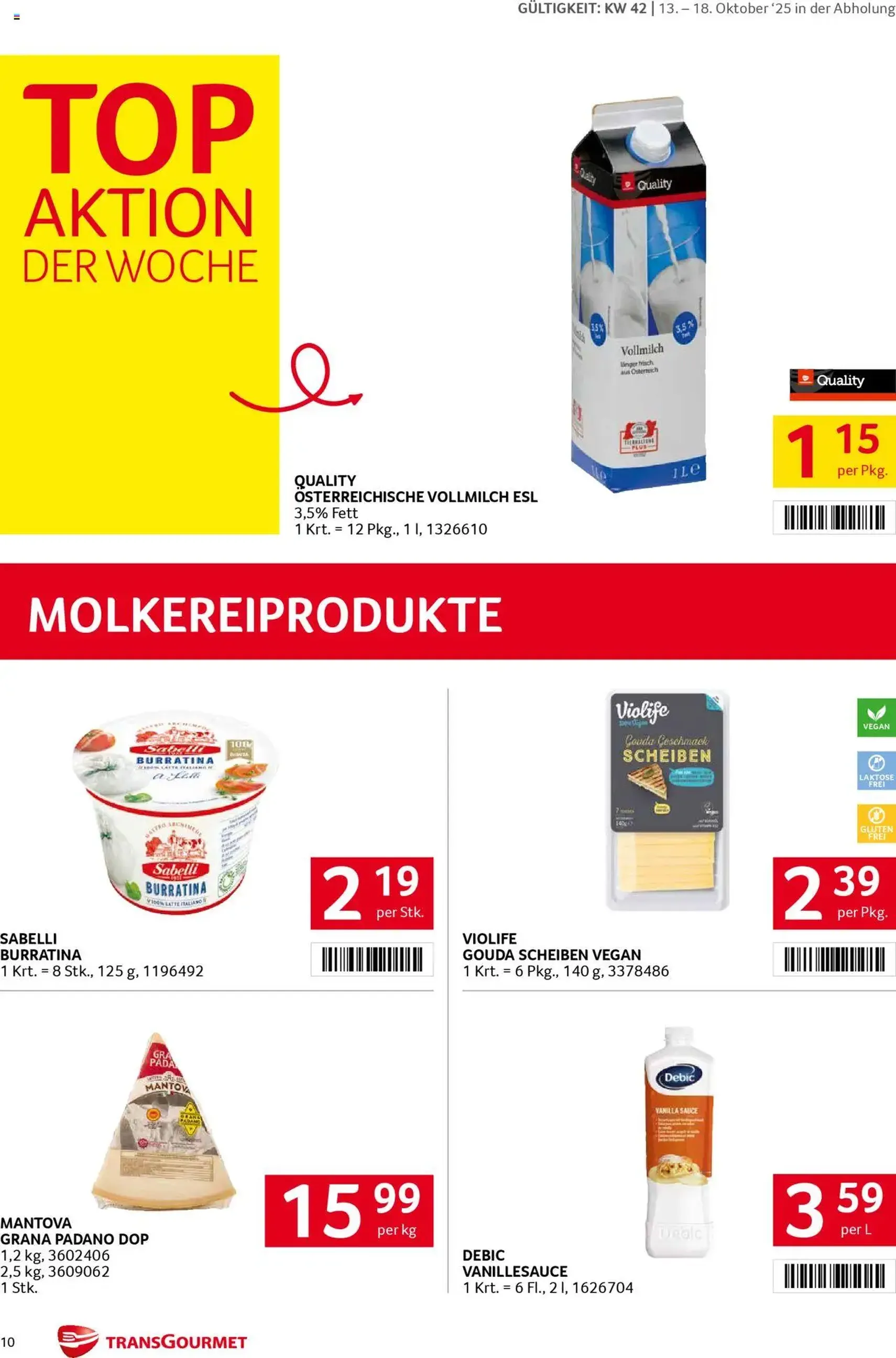 Transgourmet Flugblatt - Gültiger Prospekt ab 13.10.2025, Seite 10 von insgesamt 28