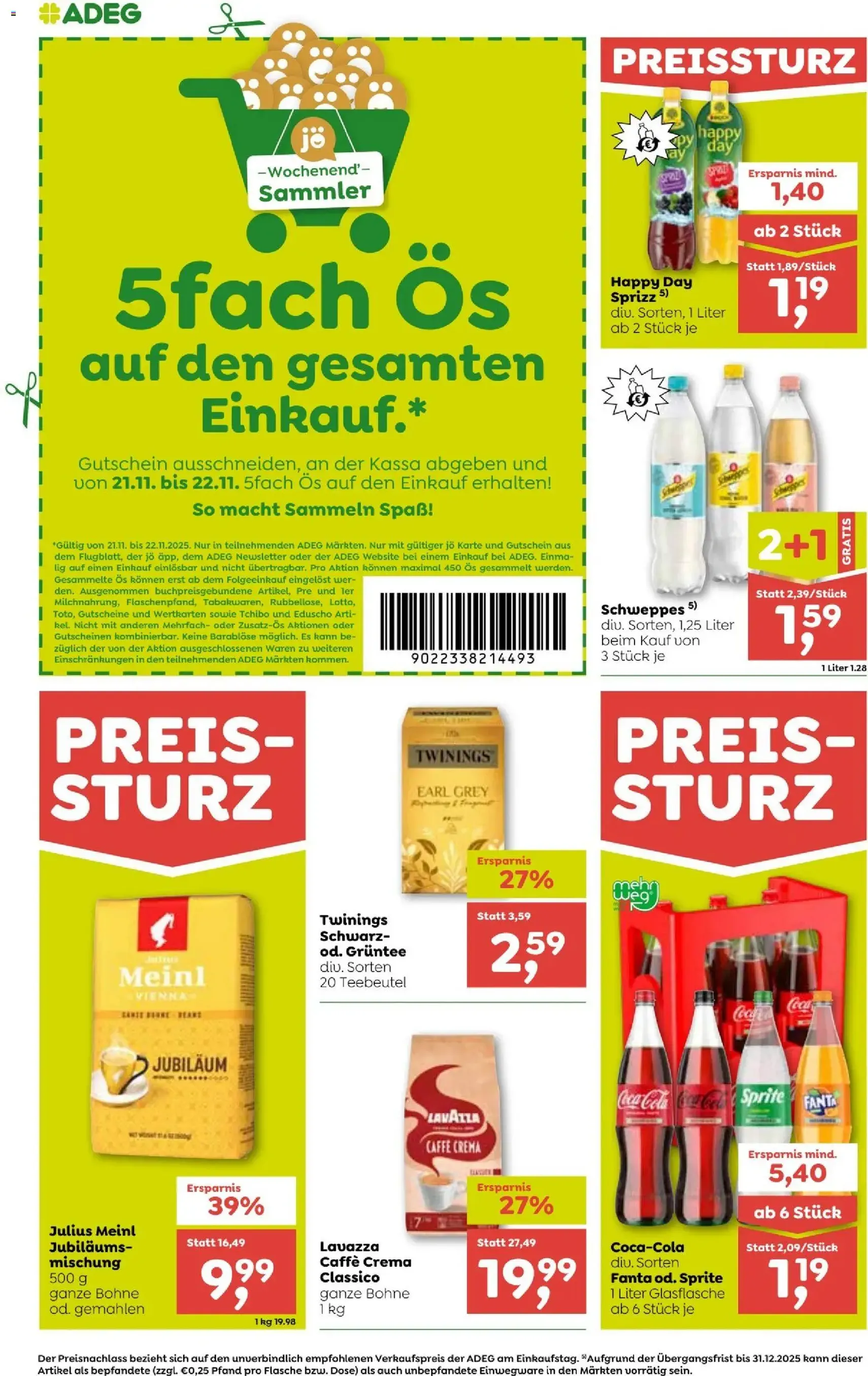 ADEG Flugblatt - Gültiger Prospekt ab 20.11.2025, Seite 8 von insgesamt 12