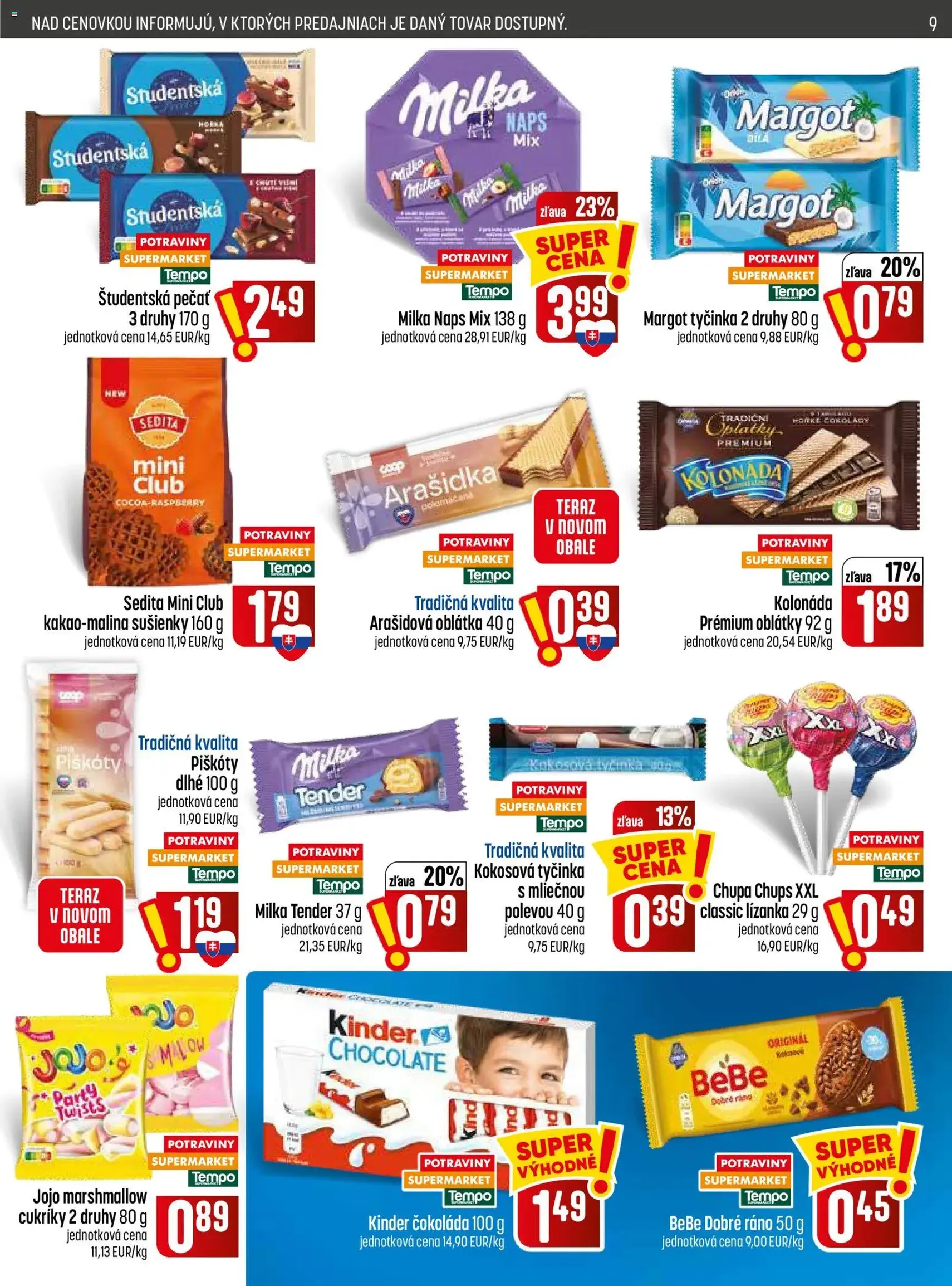 COOP Jednota leták - platný leták od 30.07.2026 strana 9 z 28