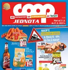 COOP Jednota leták - náhľad letáku platný od 21.08.2025