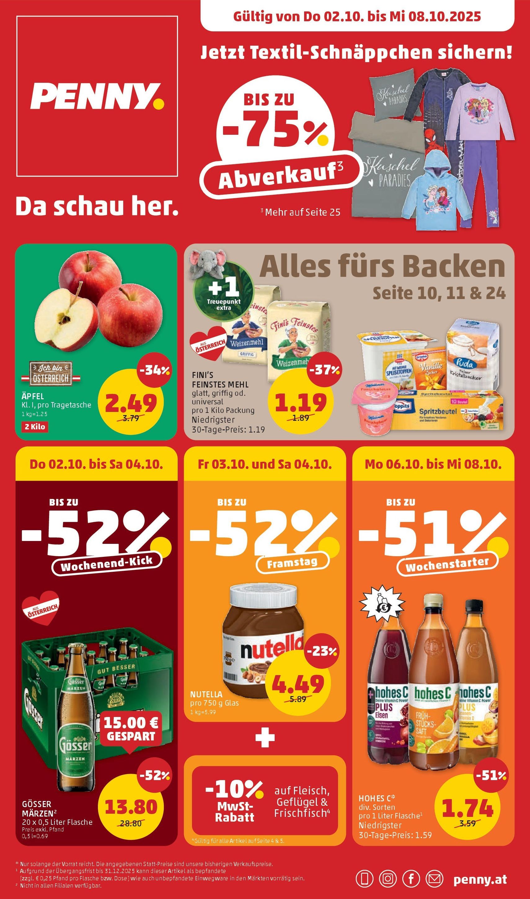 Penny Markt Flugblatt - Gültiger Prospekt ab 02.10.2025, Seite 1 von insgesamt 32 Penny Markt Flugblatt - Gültiger Prospekt ab 02.10.2025, Seite 1 von insgesamt 32