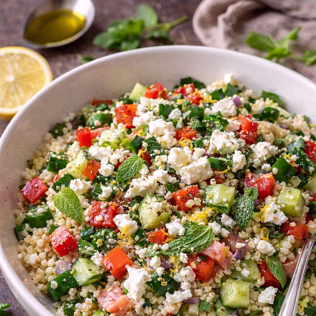 Bulgurový šalát so syrom feta