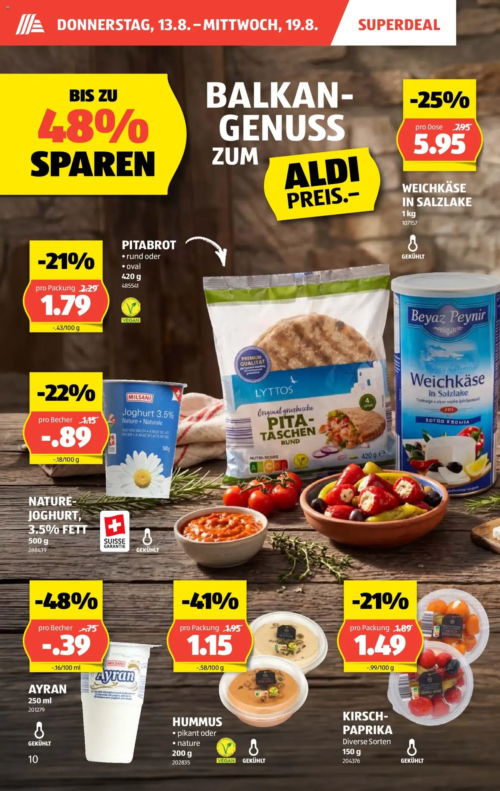 Aldi aktionen - Gültiger Prospekt ab 13.08.2026, Seite 10 von insgesamt 47