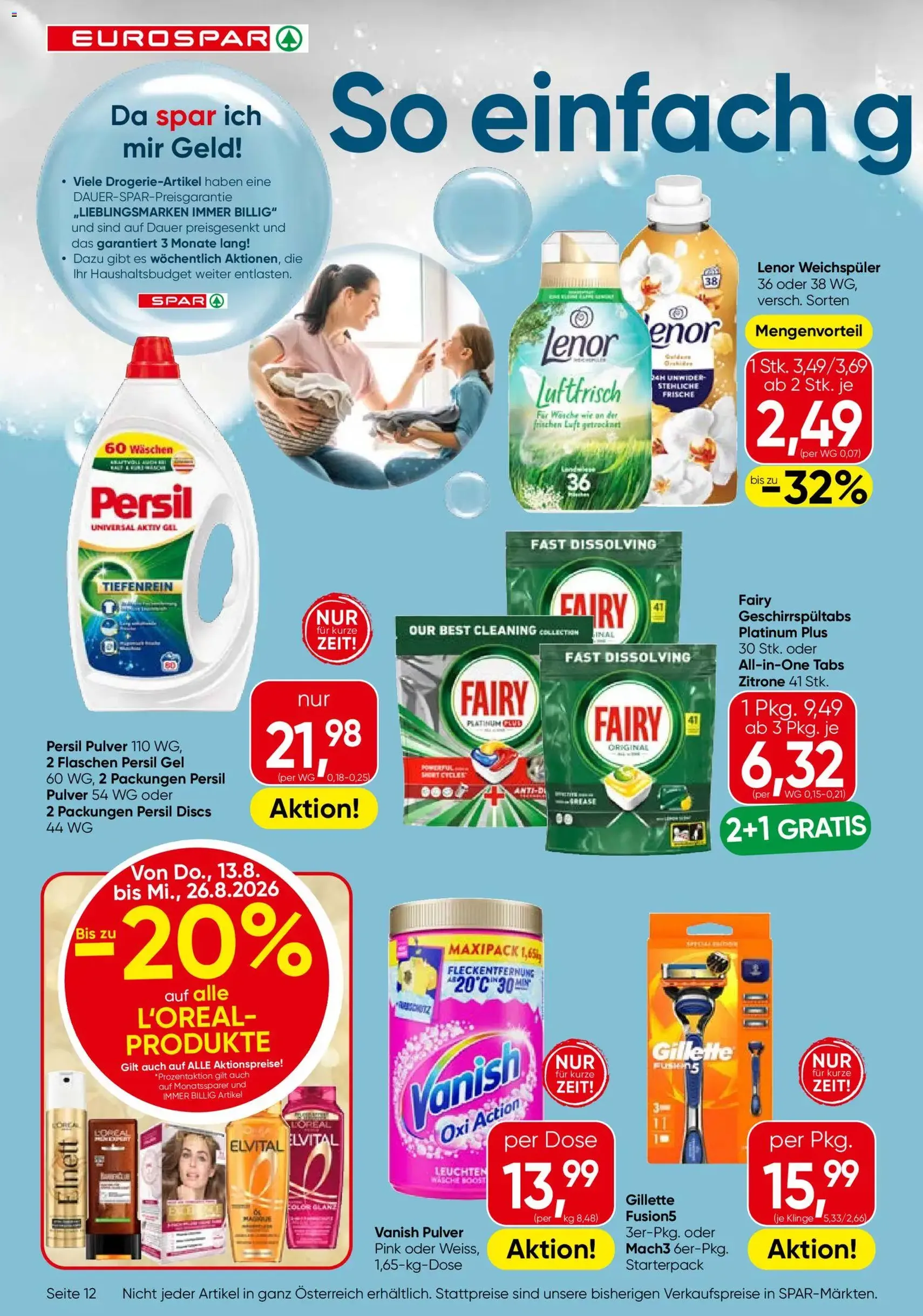 Eurospar Flugblatt - Gültiger Prospekt ab 13.08.2026, Seite 12 von insgesamt 16