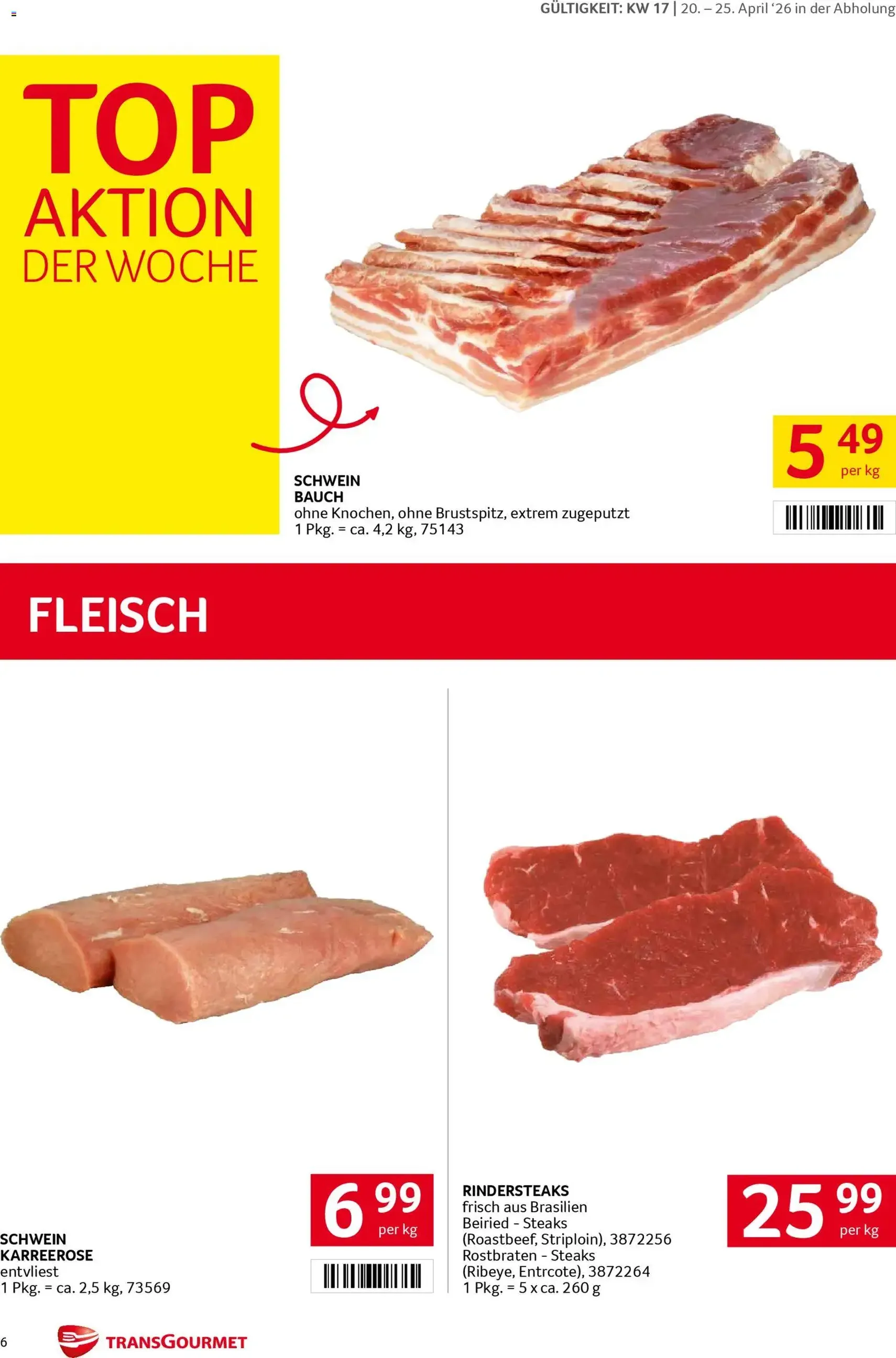 Transgourmet Flugblatt - Gültiger Prospekt ab 20.04.2026, Seite 6 von insgesamt 32