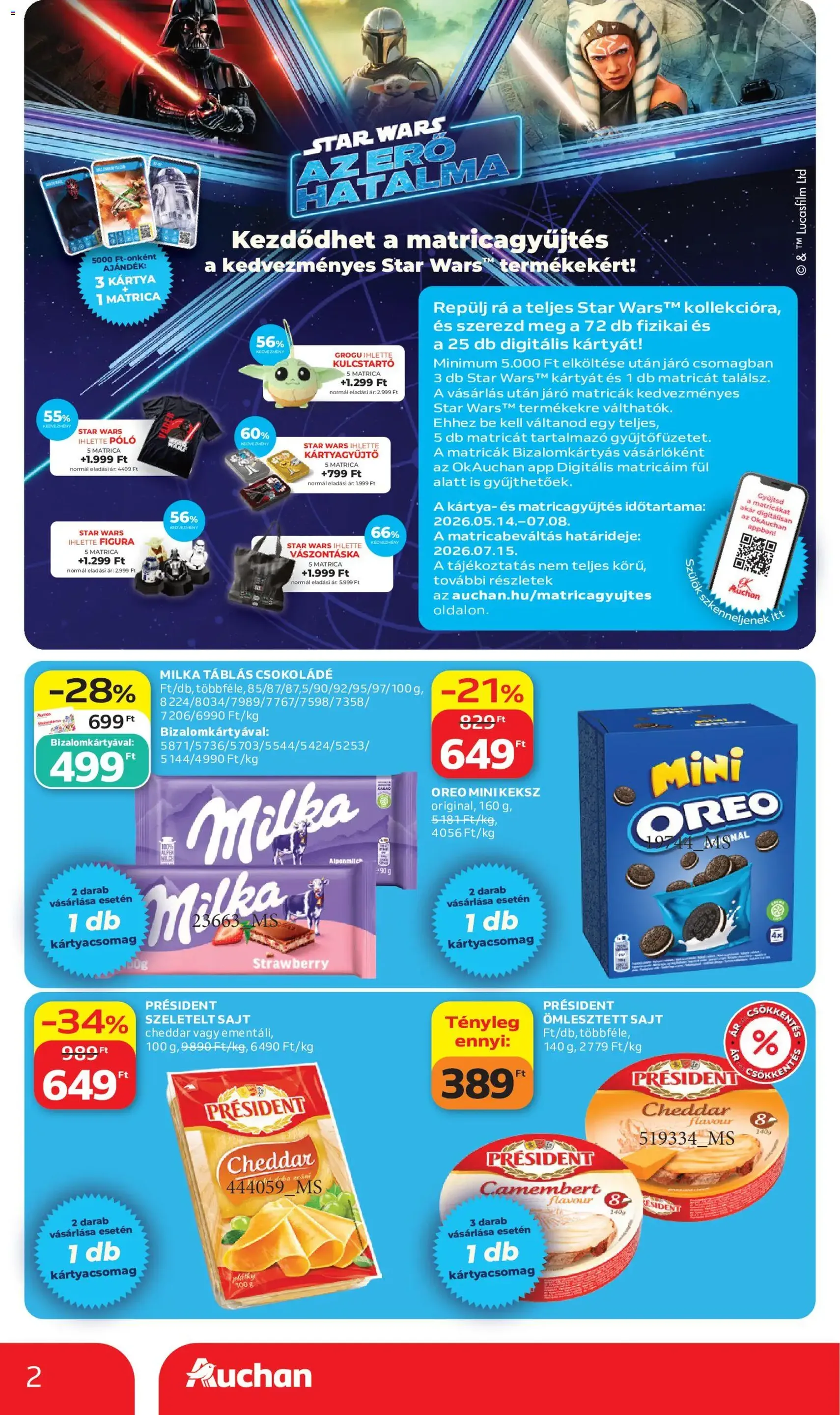 Auchan akciós újság - 2026.07.02. érvényes szórólap 2 oldal 56 oldalból