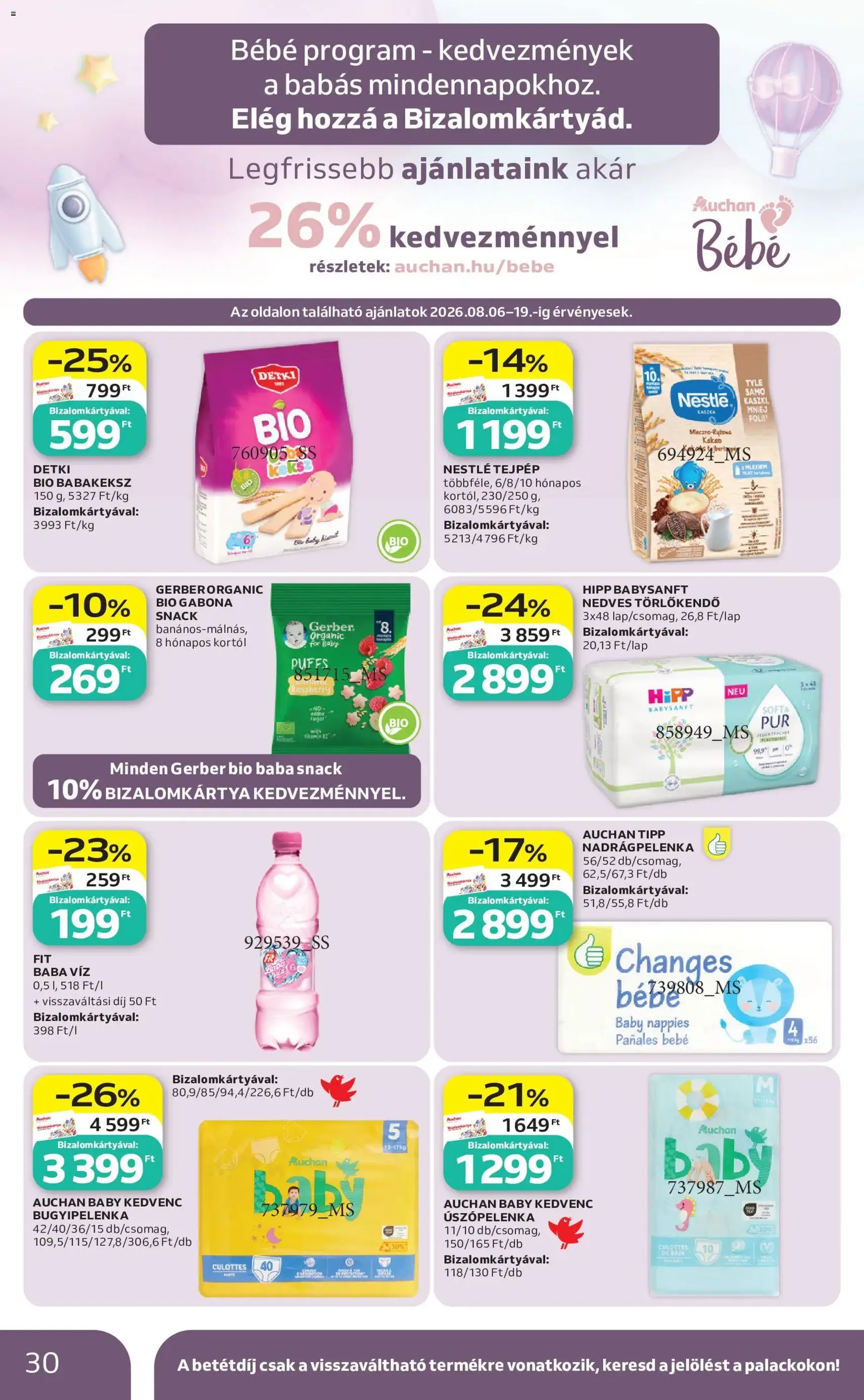 Auchan akciós újság - 2026.08.06. érvényes szórólap 30 oldal 48 oldalból