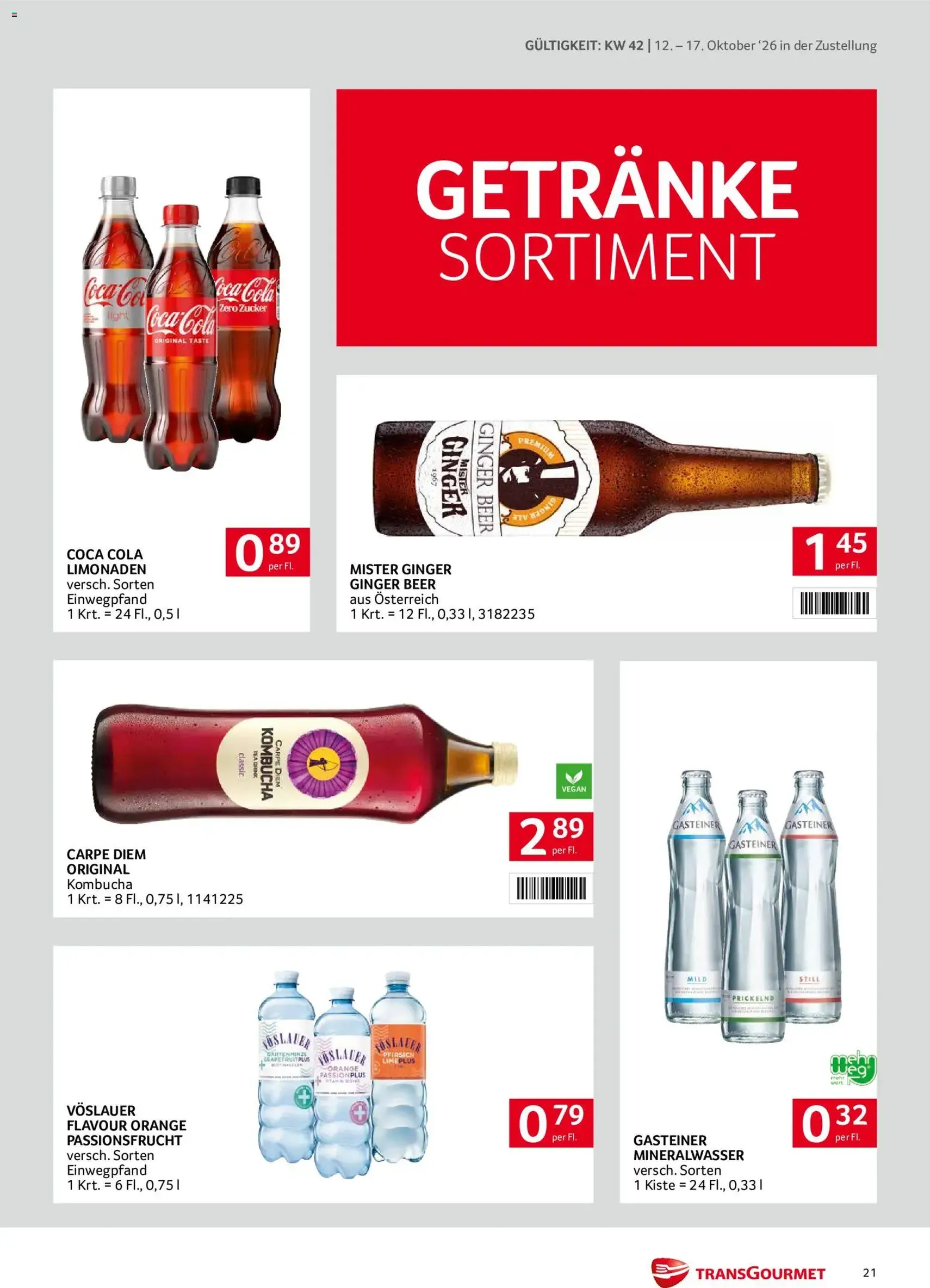 Transgourmet Flugblatt - Gültiger Prospekt ab 11.10.2026, Seite 21 von insgesamt 32
