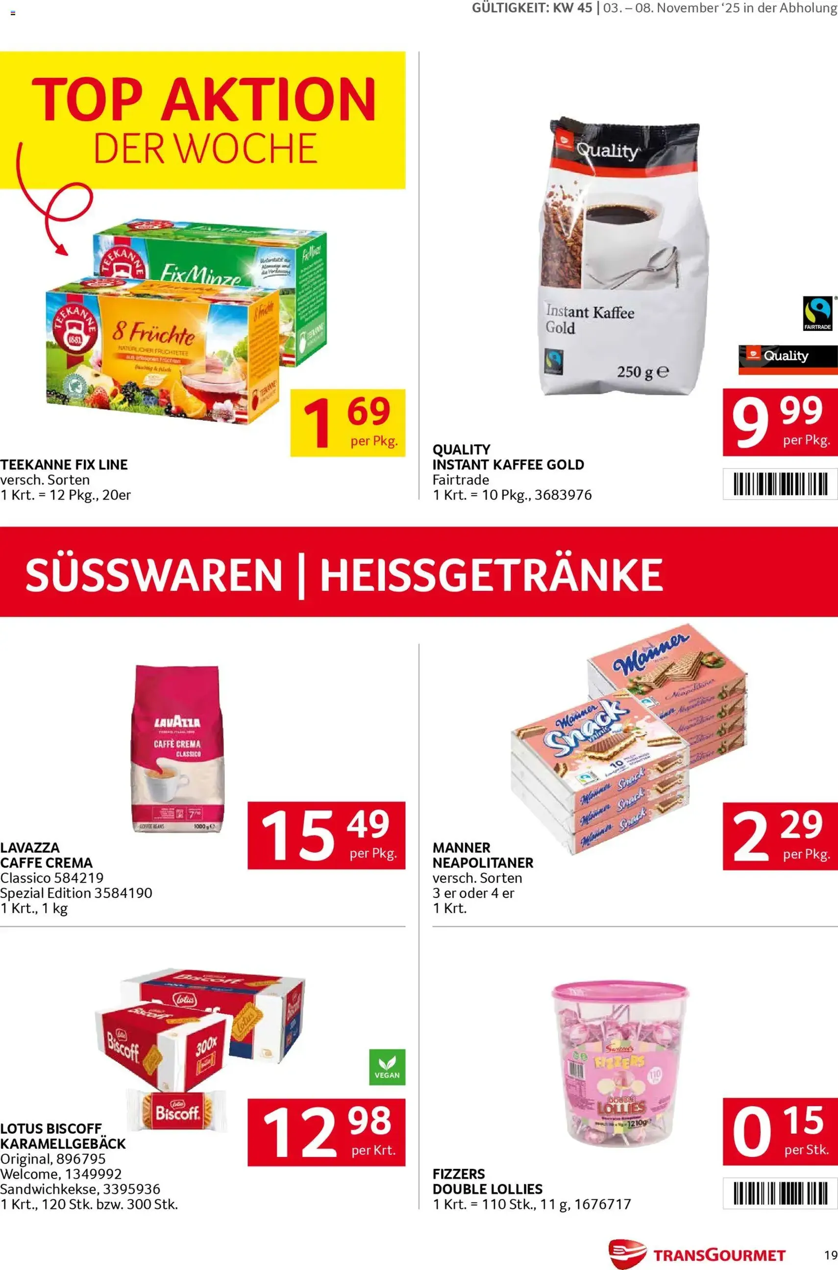 Transgourmet Flugblatt - Gültiger Prospekt ab 03.11.2025, Seite 19 von insgesamt 36