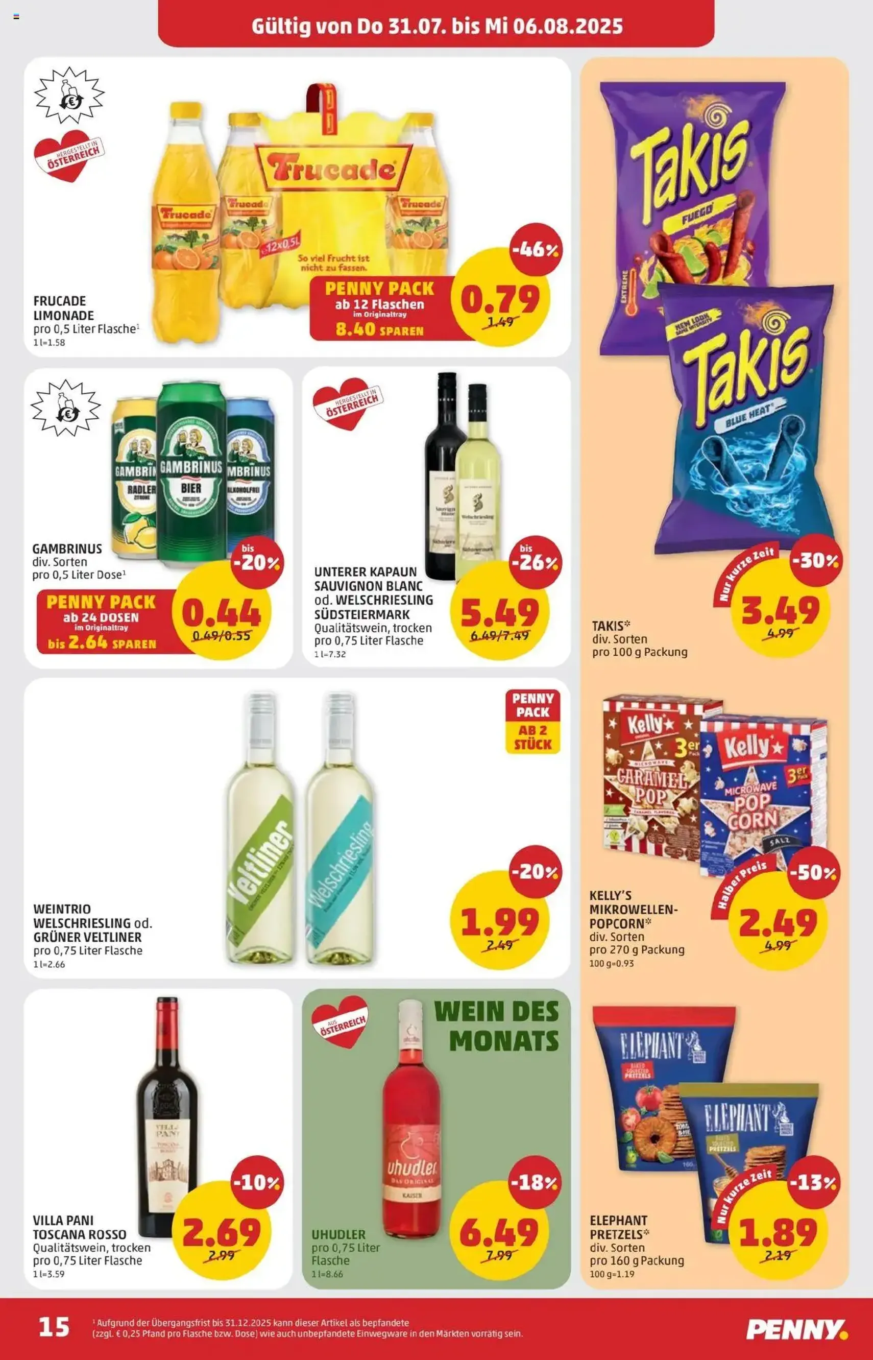 Penny Markt Flugblatt - Gültiger Prospekt ab 31.07.2025, Seite 15 von insgesamt 24