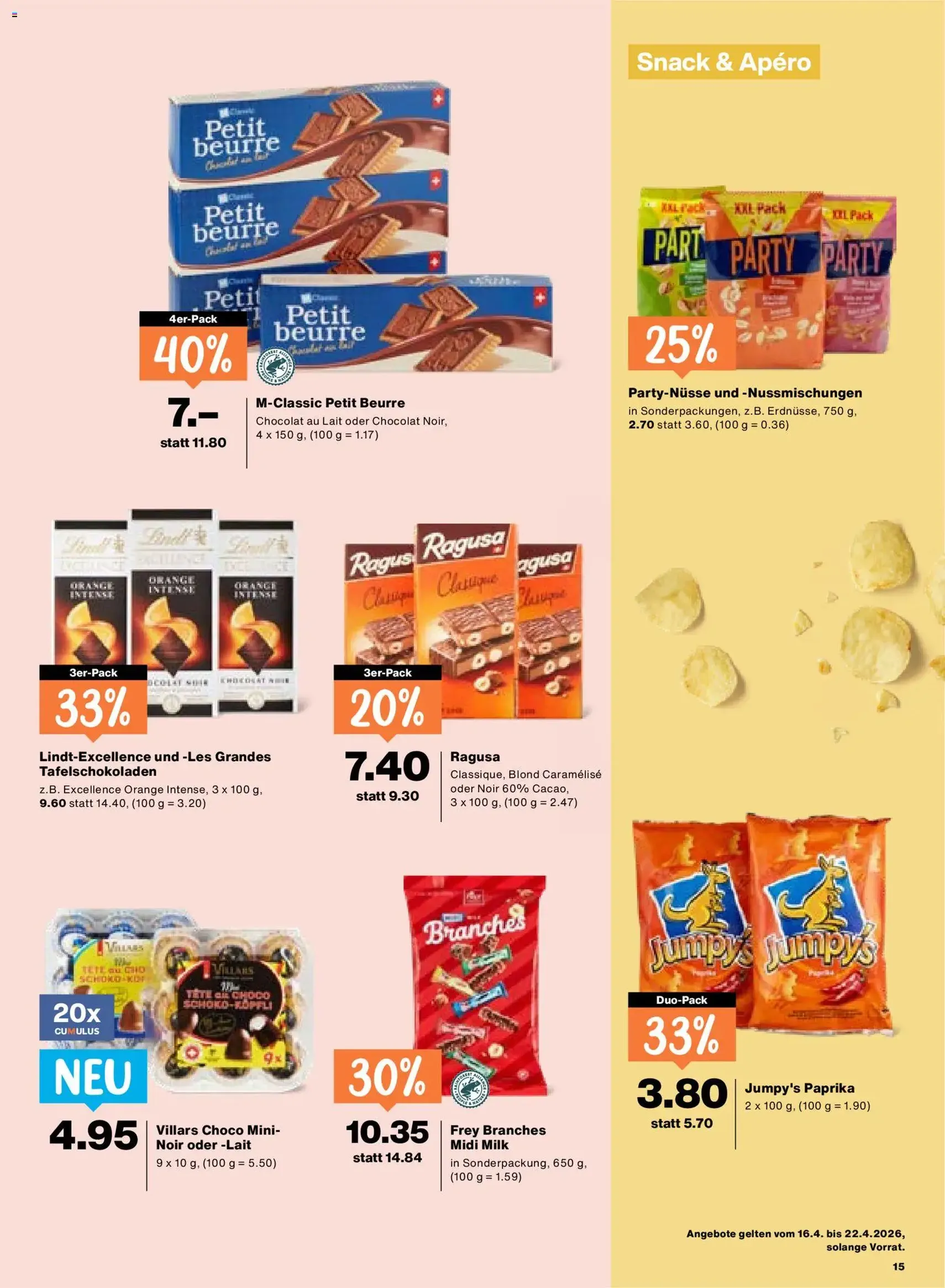 Migros aktionen - Gültiger Prospekt ab 16.04.2026, Seite 15 von insgesamt 24