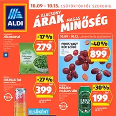 Aldi Akciós újság - szórólap előnézete érvényes 2025.10.09. -tól