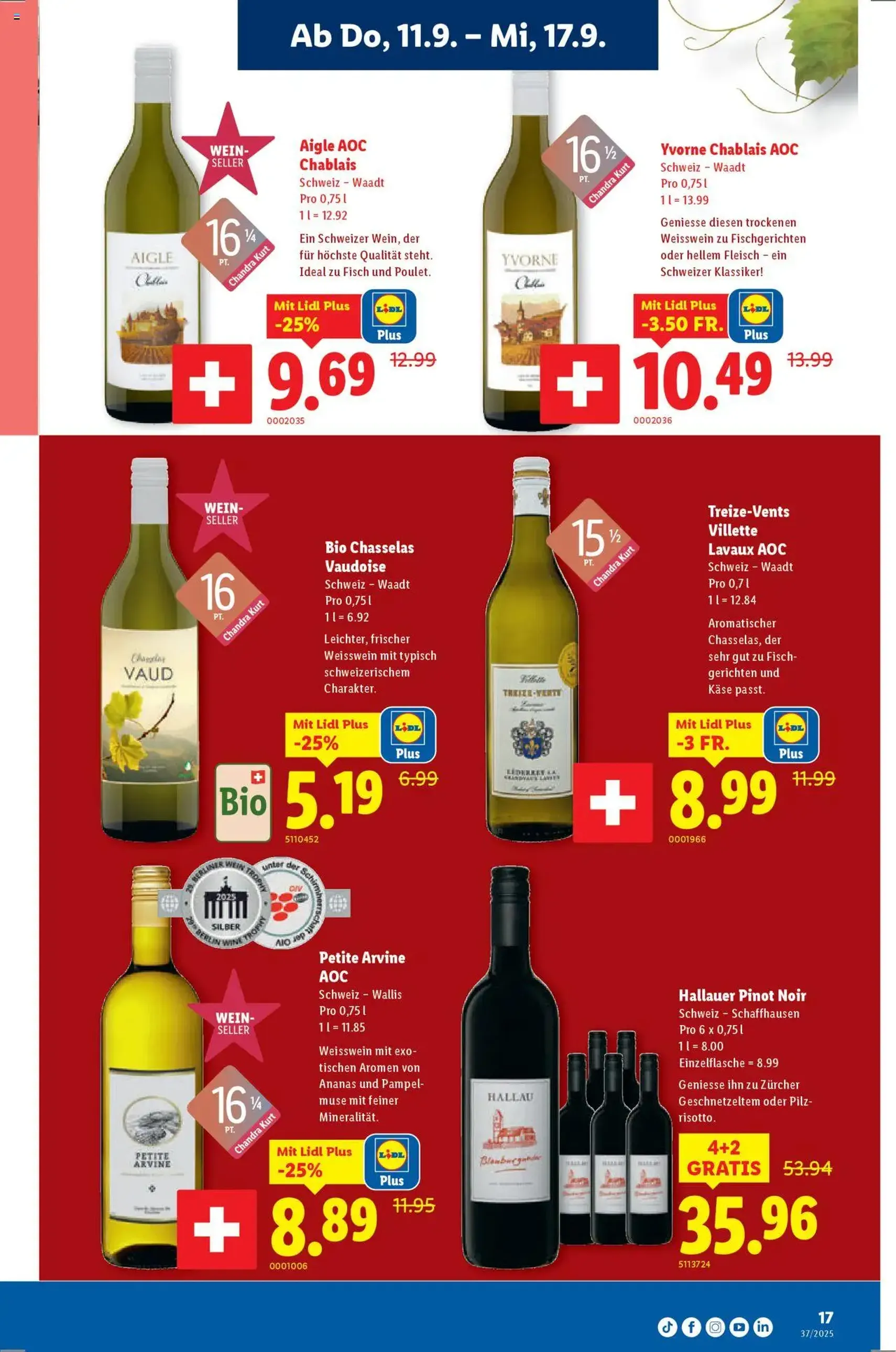 Lidl Aktionen - Gültiger Prospekt ab 11.09.2025, Seite 17 von insgesamt 40 Lidl Aktionen - Gültiger Prospekt ab 11.09.2025, Seite 17 von insgesamt 40
