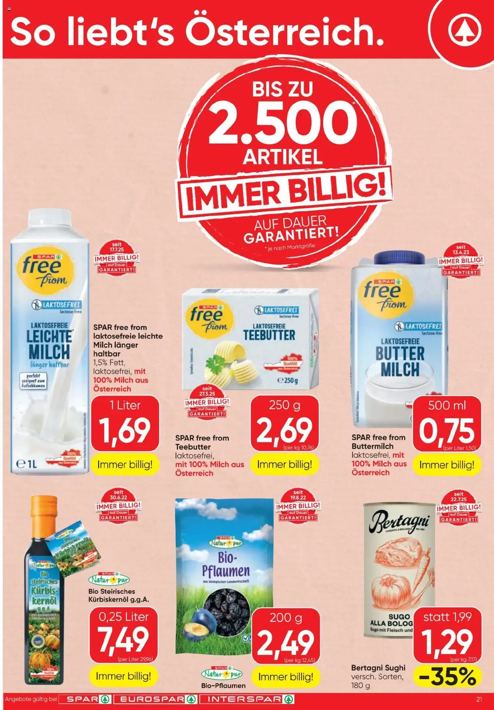 Spar Flugblatt - Gültiger Prospekt ab 25.09.2025, Seite 21 von insgesamt 24