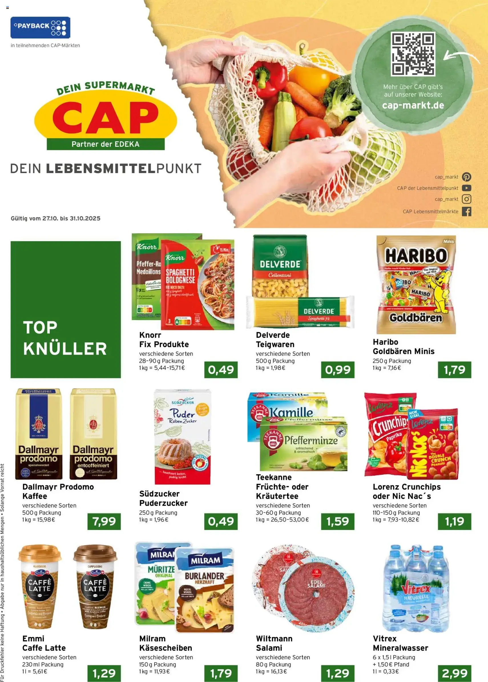 CAP Markt Prospekt - Gültiger Prospekt ab 27.10.2025, Seite 1 von insgesamt 4