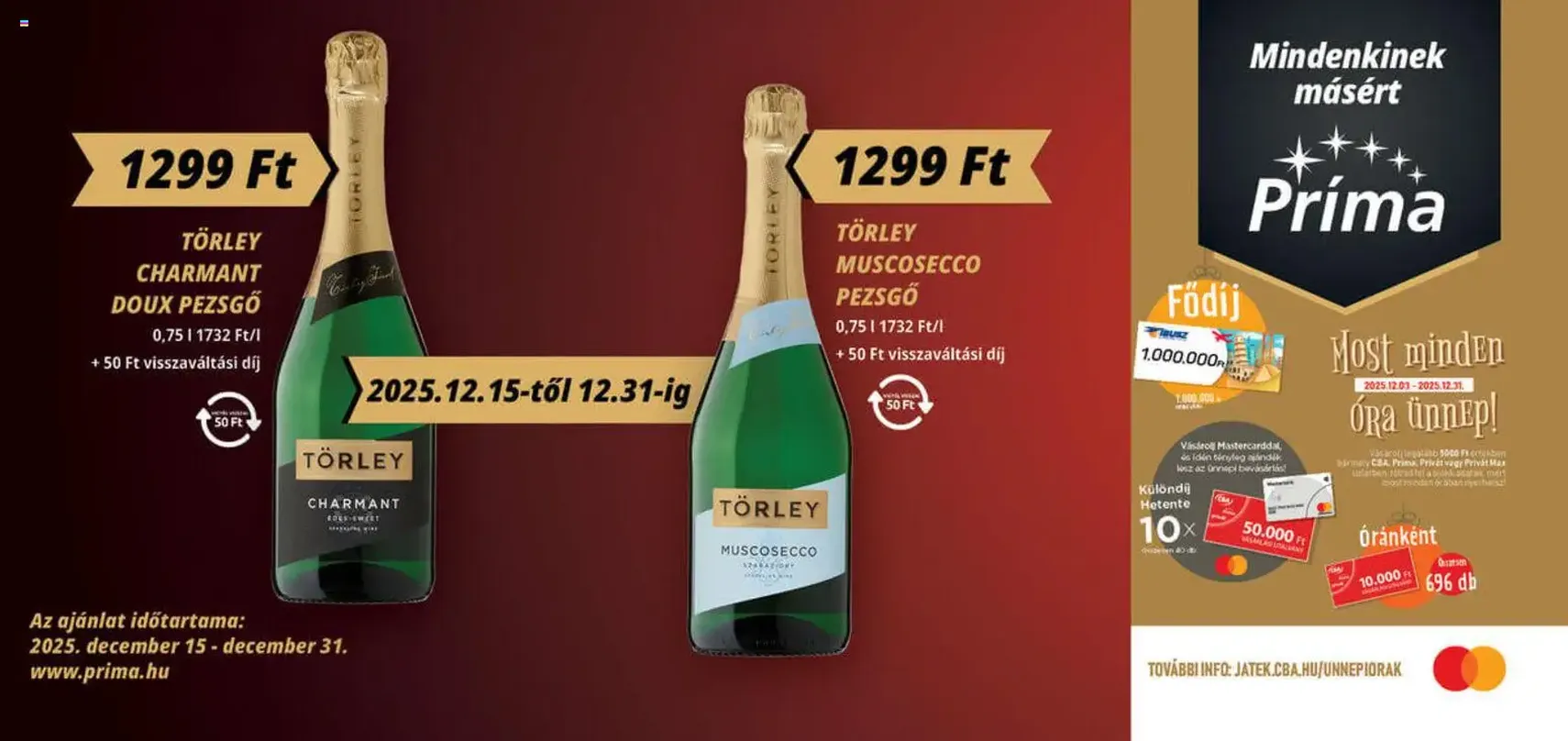 CBA Príma - Óriásplakátok - 2025.12.05. érvényes szórólap 5 oldal 5 oldalból