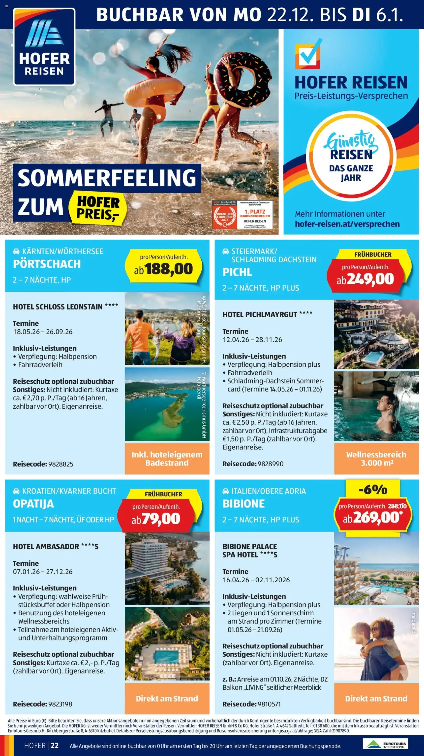 Hofer Flugblatt - Gültiger Prospekt ab 22.12.2025, Seite 26 von insgesamt 29